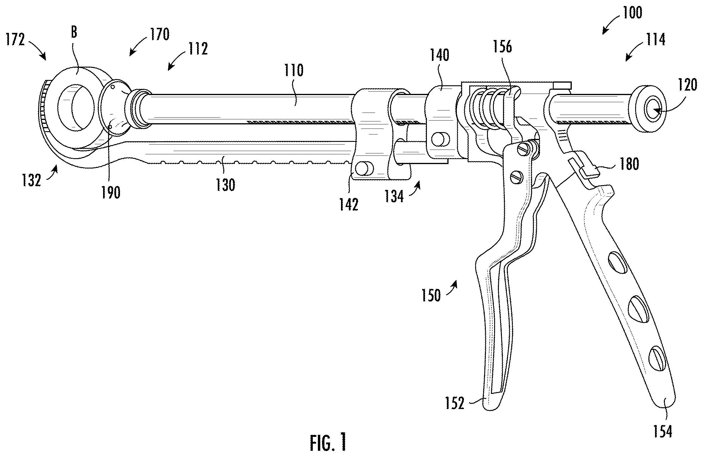 Patent US12551257 Figure 1 – Collinear reduction clamp