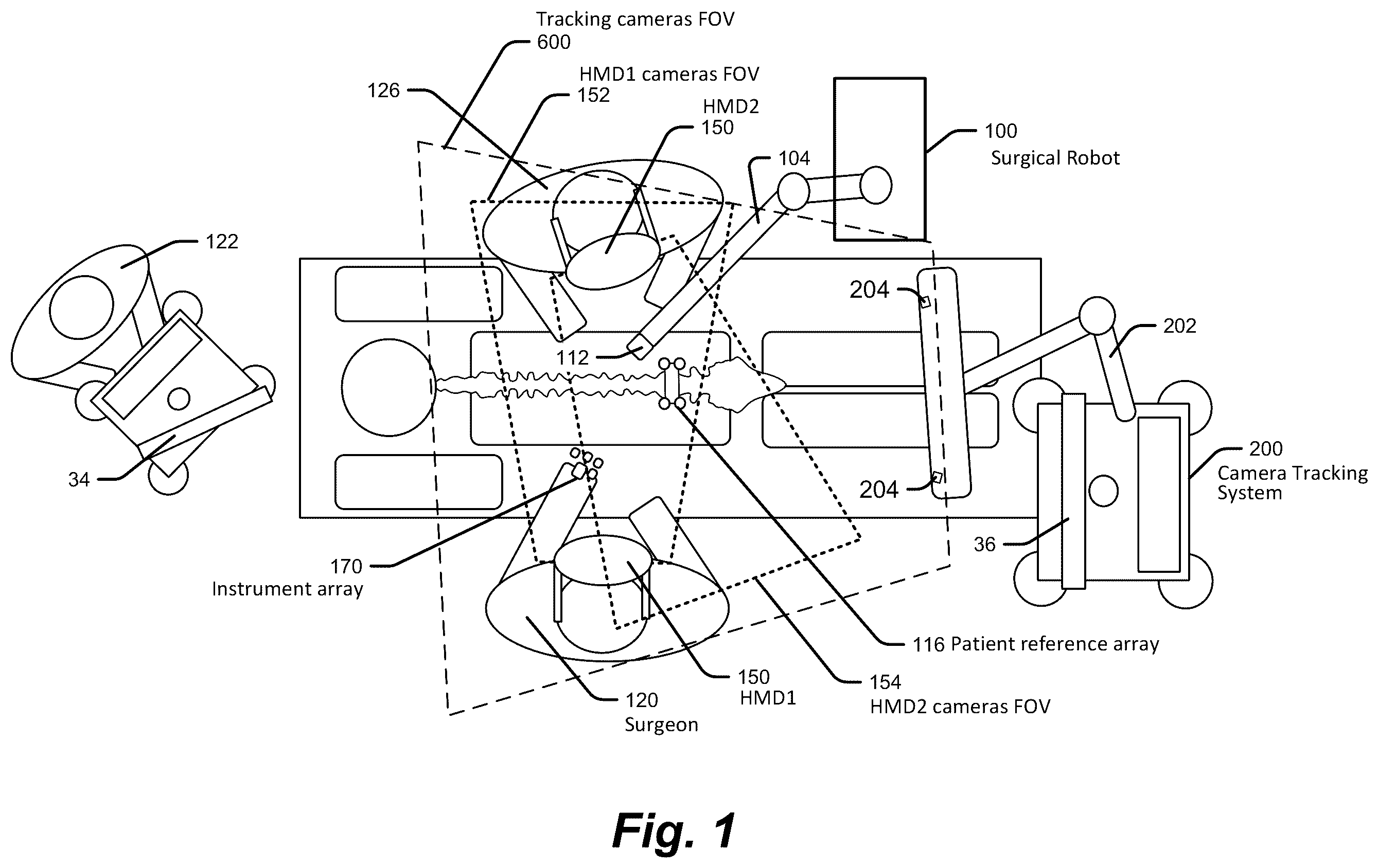 Patent US12551295 — Camera tracking system identifying phantom markers during computer assisted surgery navigation — Figure 1