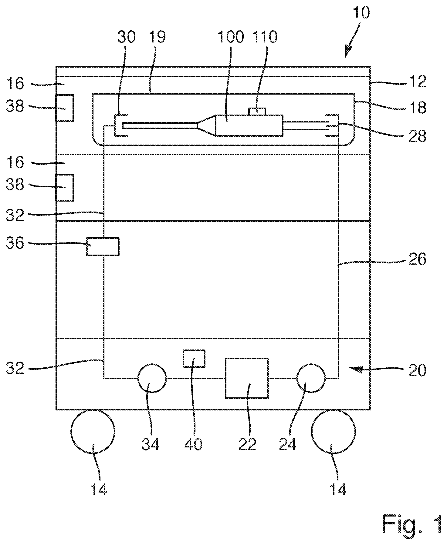 Patent US12551316 — Transport trolley for surgical instruments — Figure 1