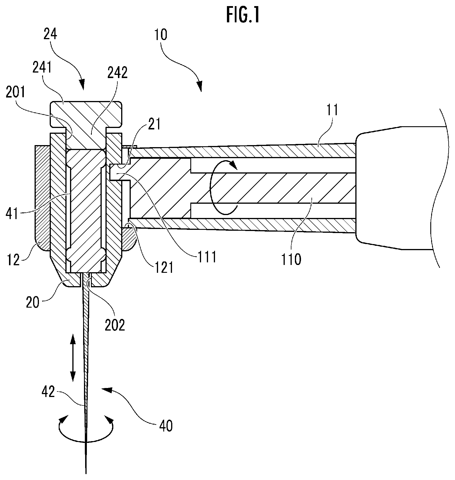 Patent US12551317 — Dental handpiece — Figure 1