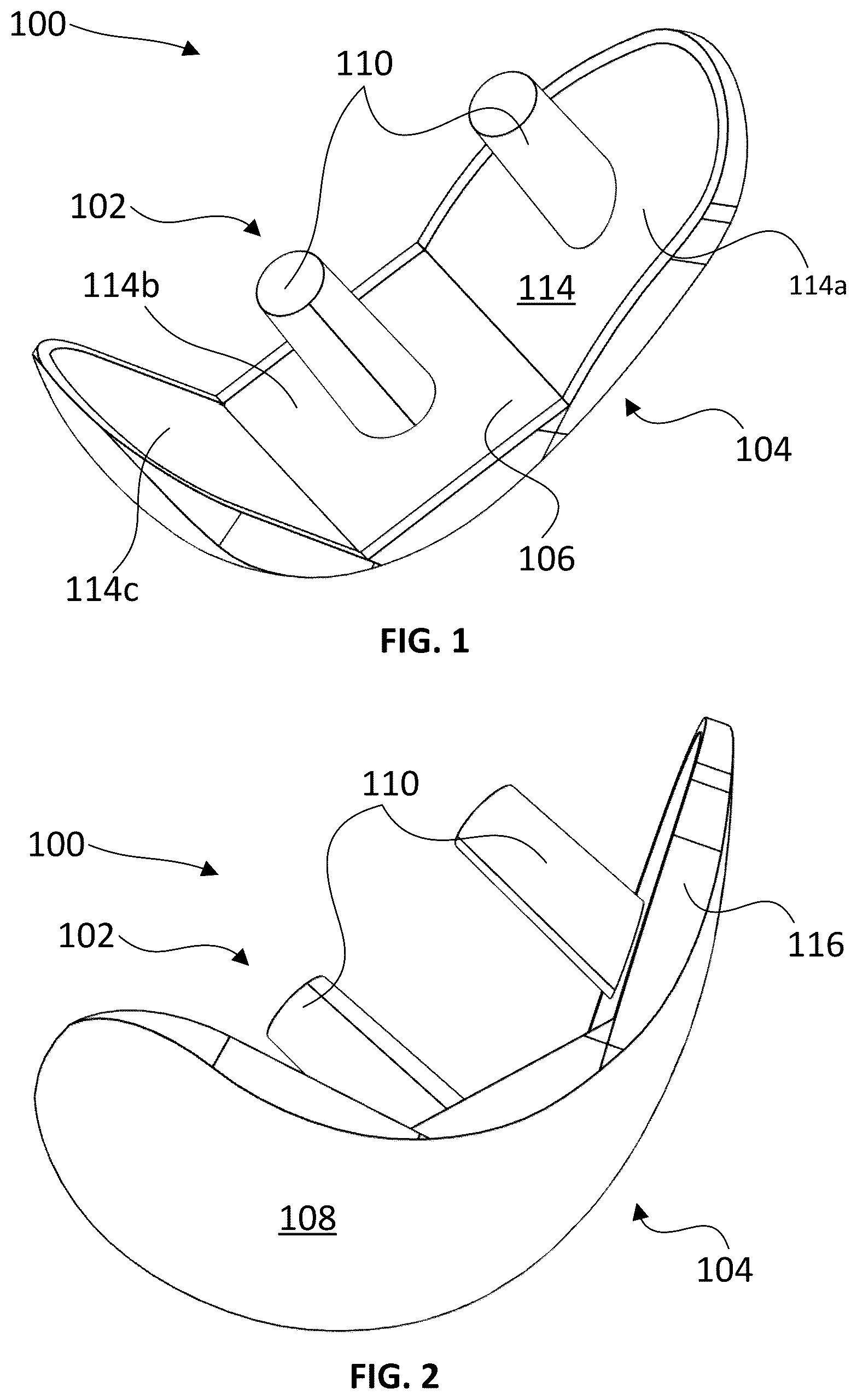 Patent US12551349 — Implant component — Figure 1