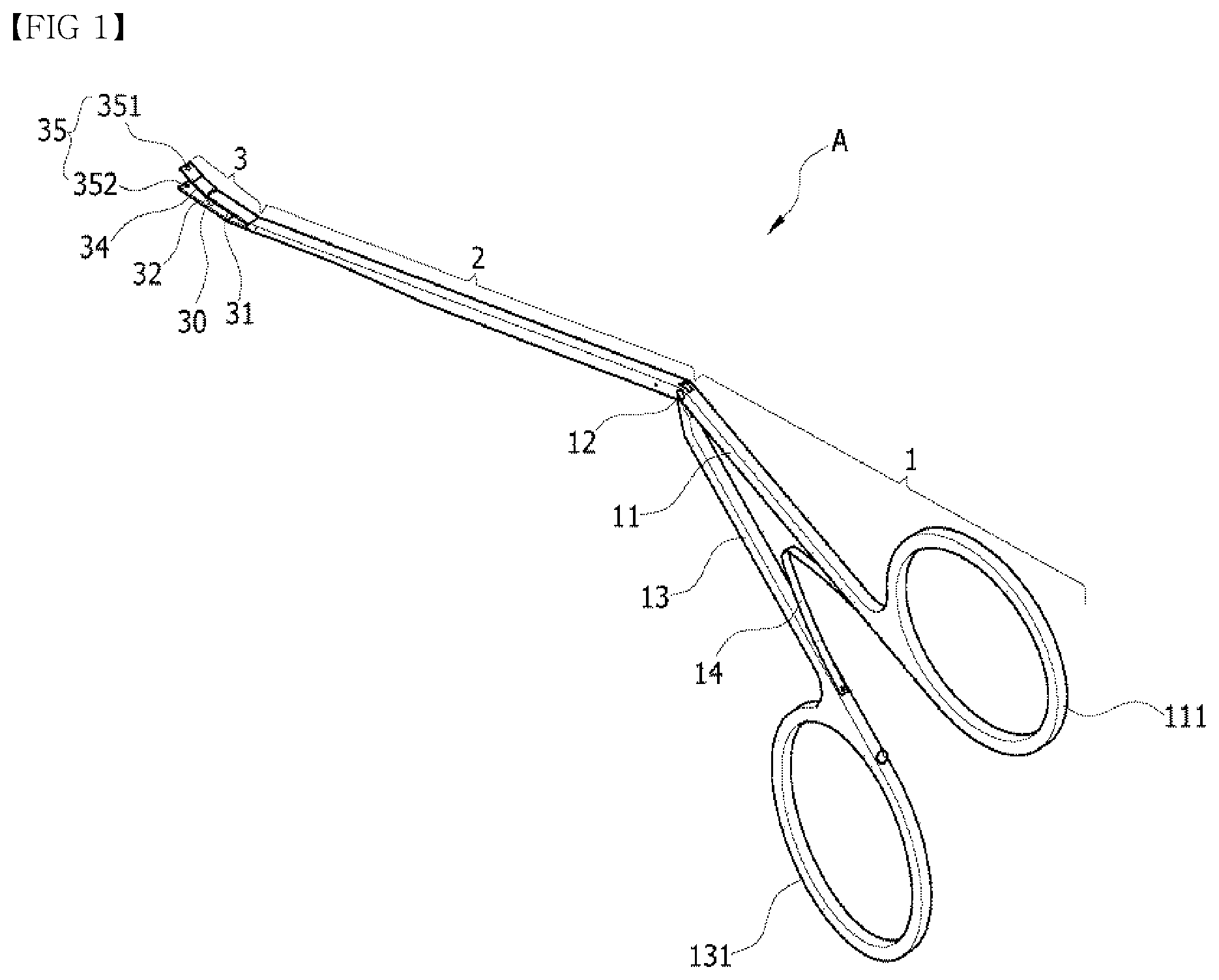 Patent US12551374 Figure 1 – Punching-type iridotomy instrument