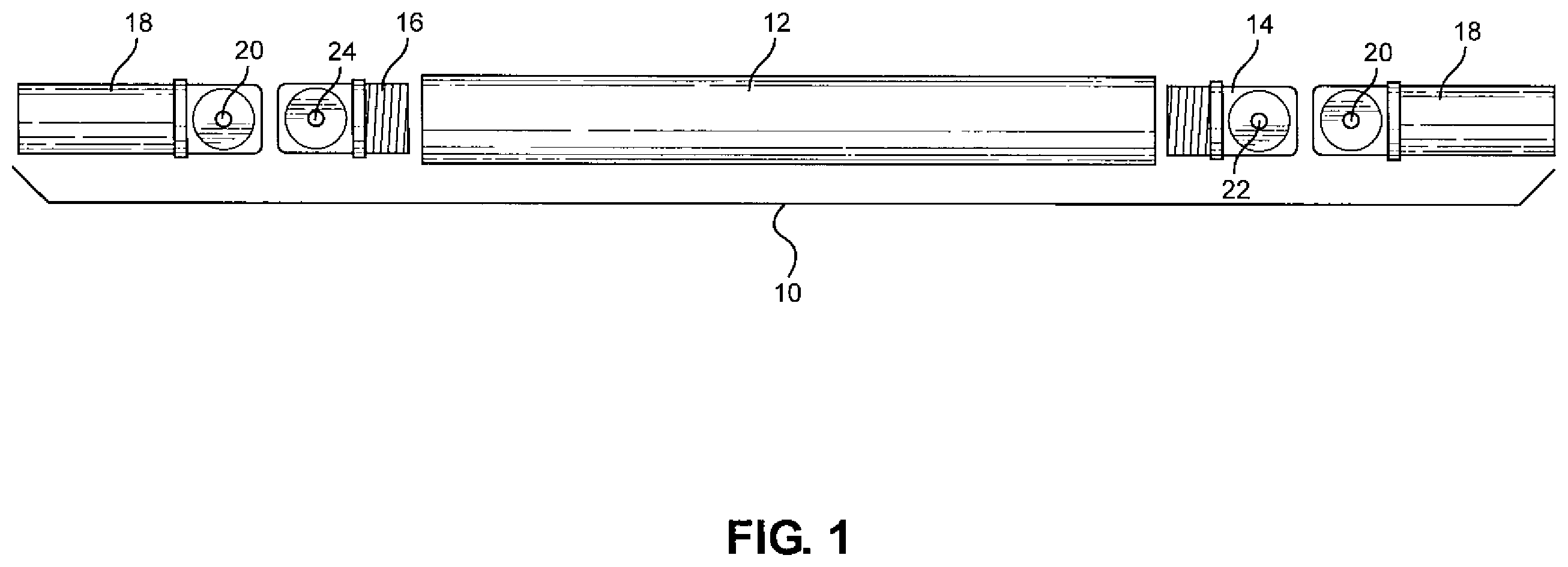 Patent US12551388 — Rotatable swing arm stabilizer assembly for folding wheelchairs — Figure 1
