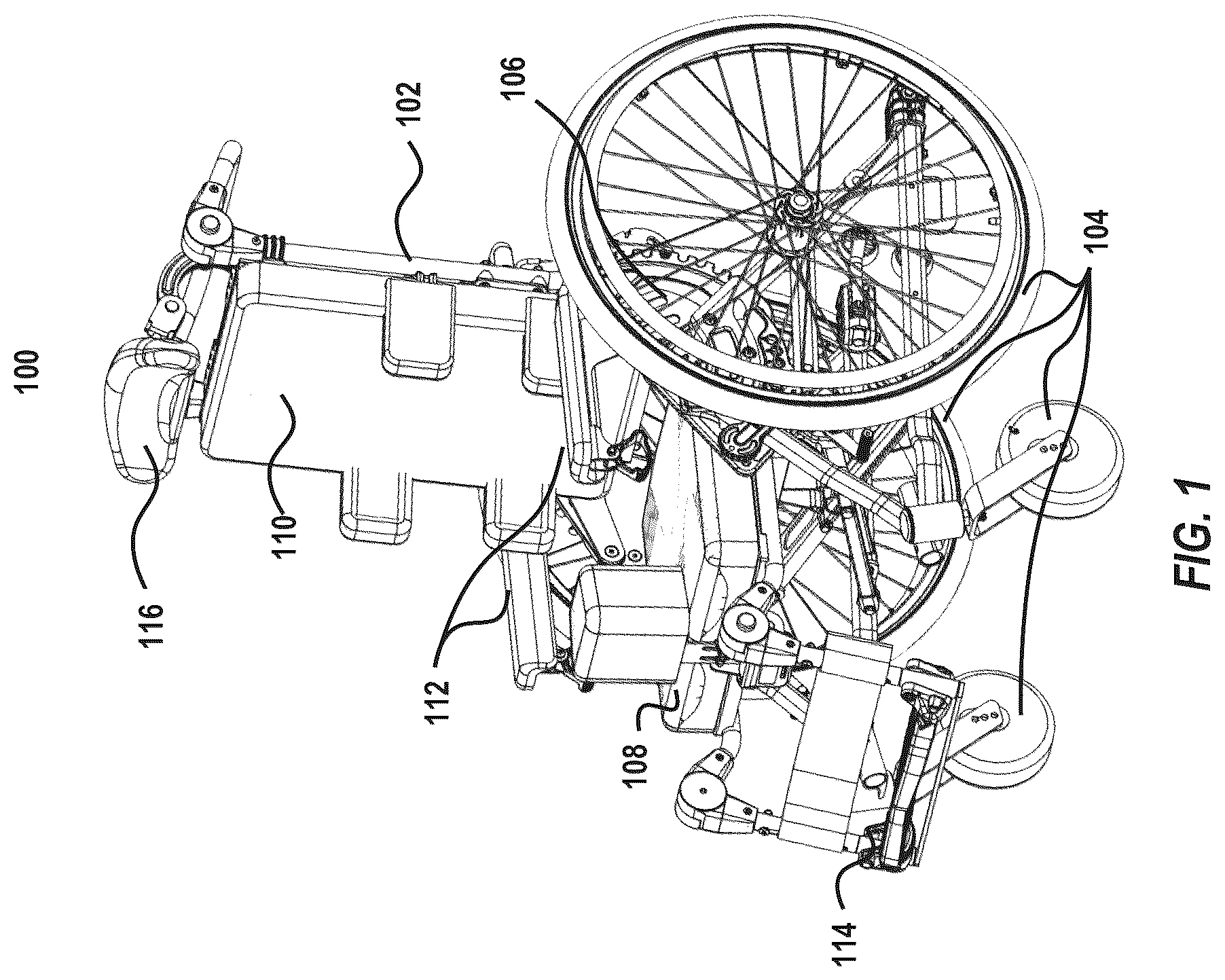 Patent US12551389 — Wheelchair side plate — Figure 1