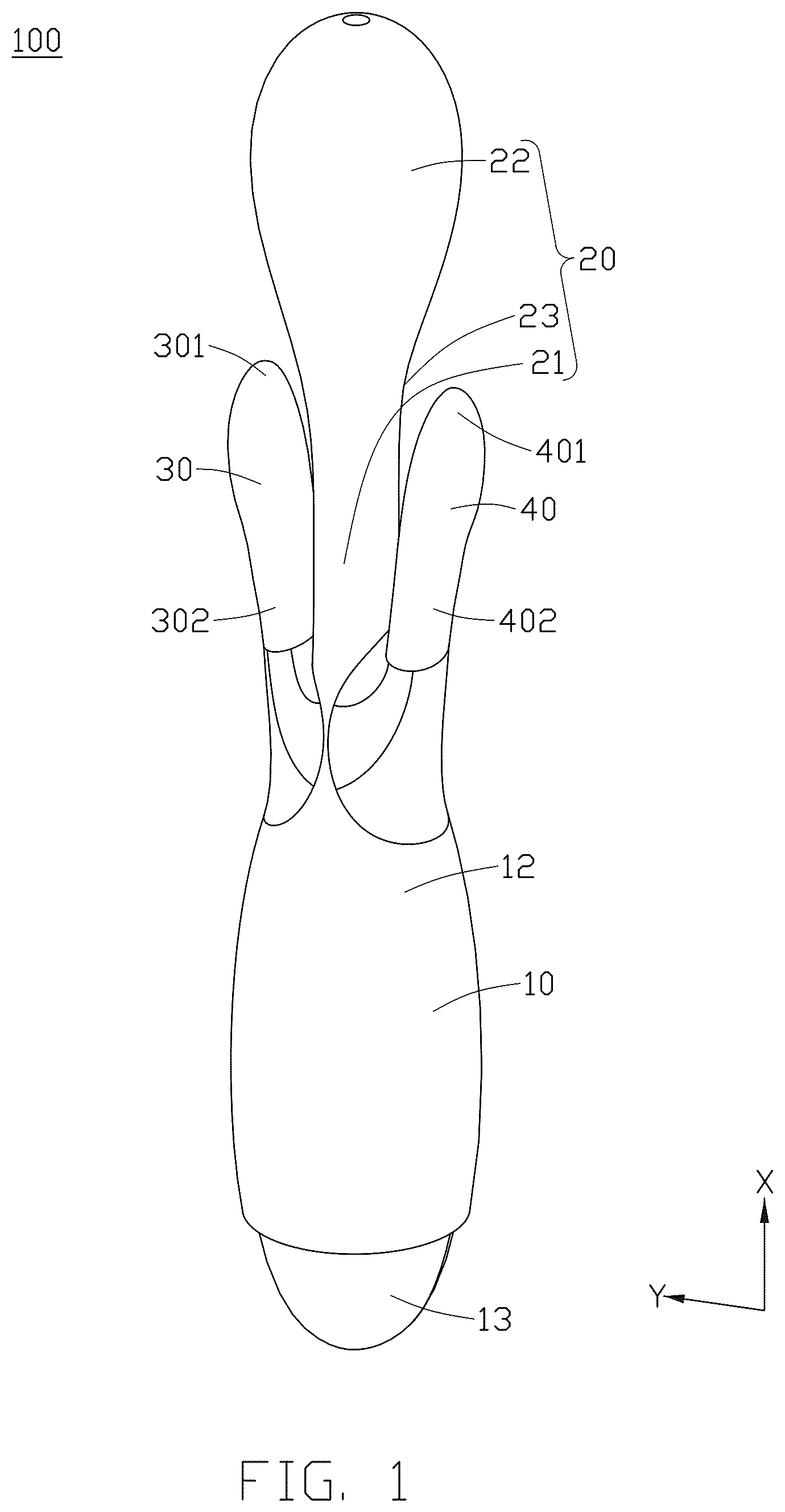 Patent US12551398 — Sexual stimulation device — Figure 1