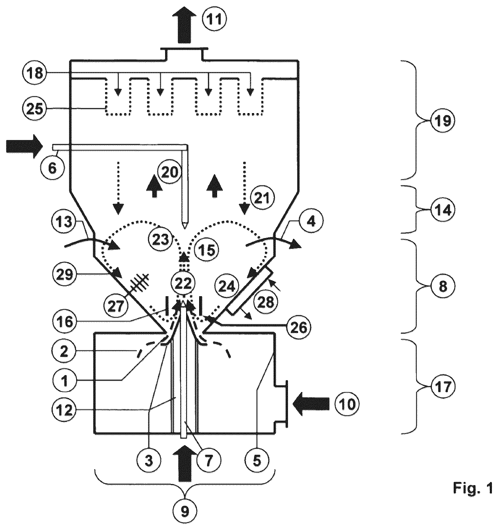 Patent US12551443 — Method for continuously producing an active ingredient granulate — Figure 1