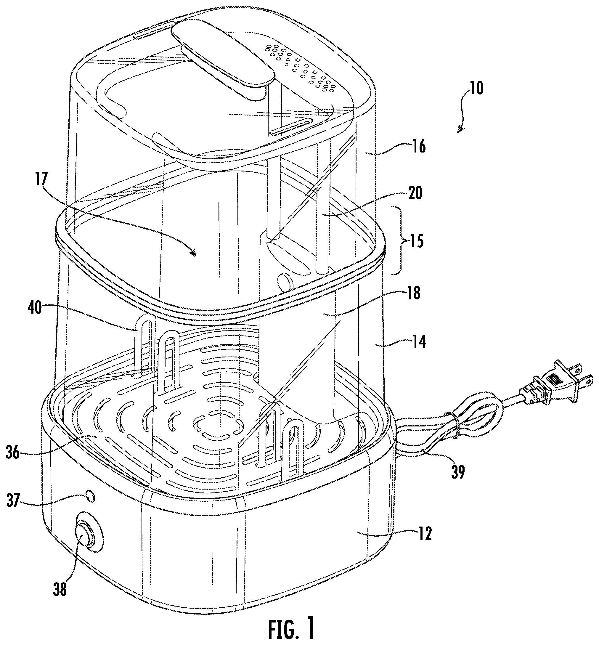 Patent US12551585 — Sanitizing appliance — Figure 1