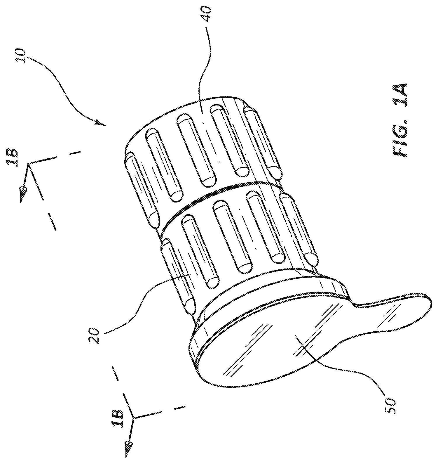 Patent US12551683 — Needleless connector and access port disinfection cleaner and antimicrobial protection cap — Figure 1