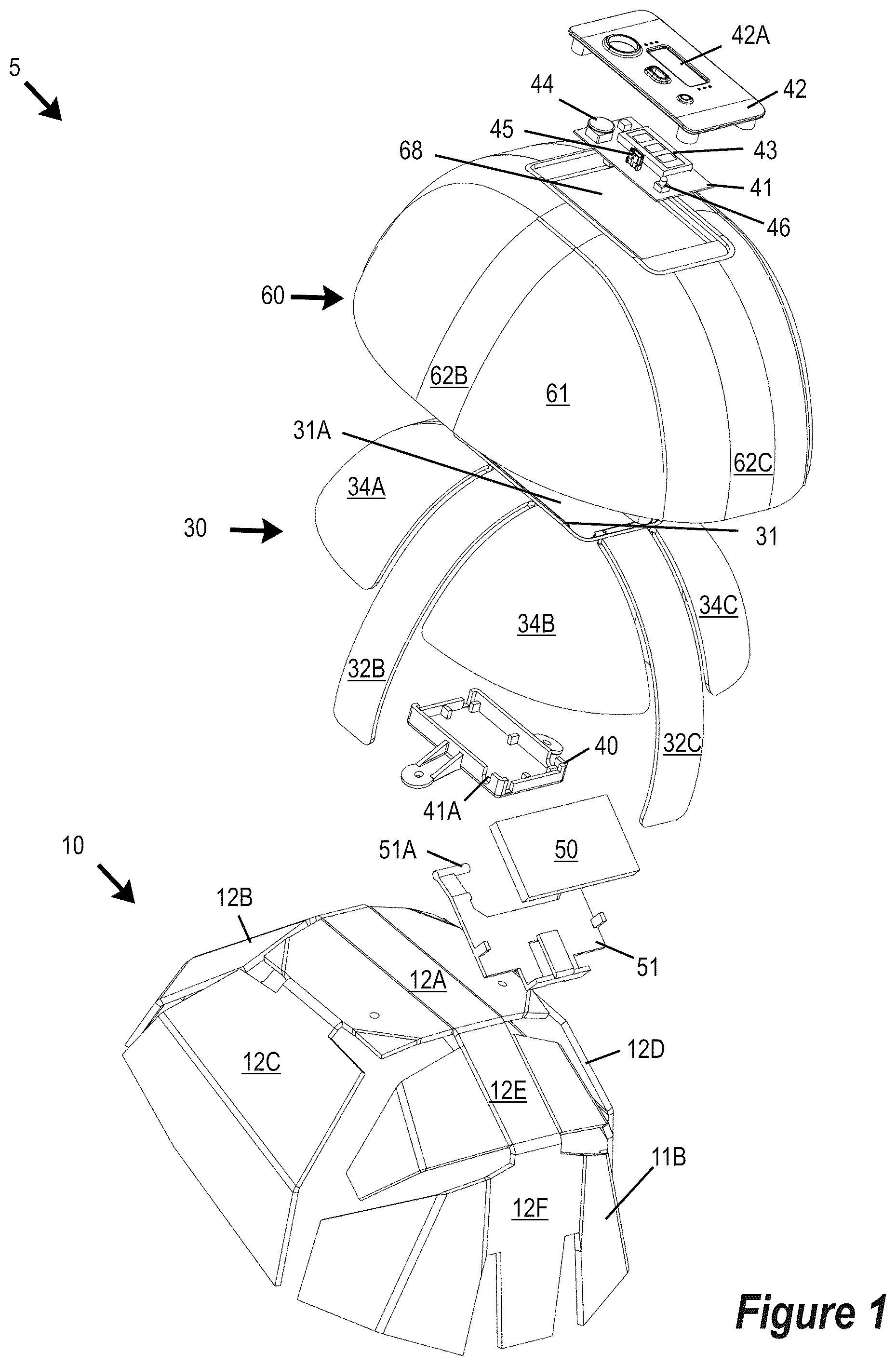 Patent US12551716 Figure 1 – Phototherapy devices for treatment of dermatological disorders of the scalp