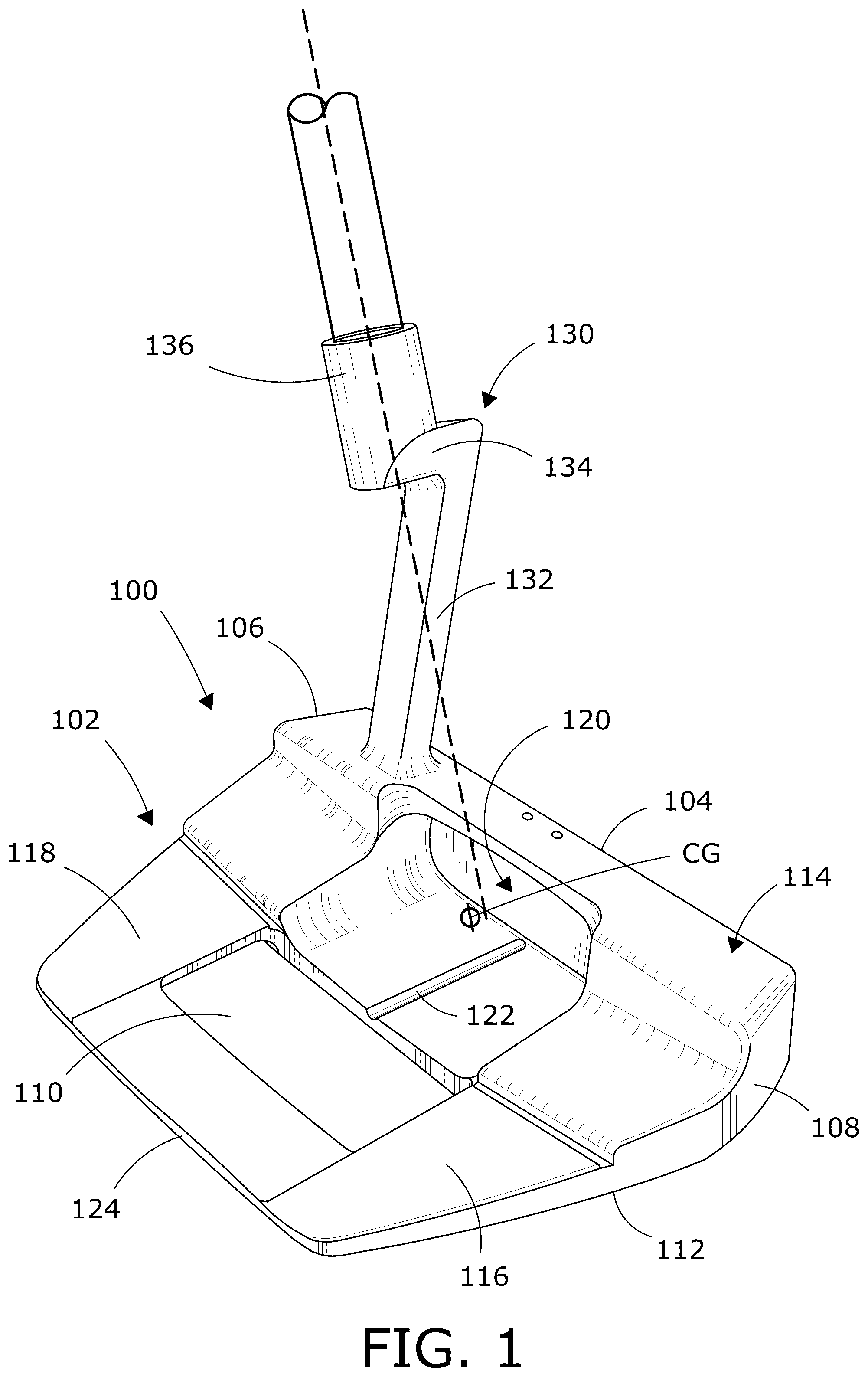 Patent US12551762 — Face forward putter type golf club — Figure 1