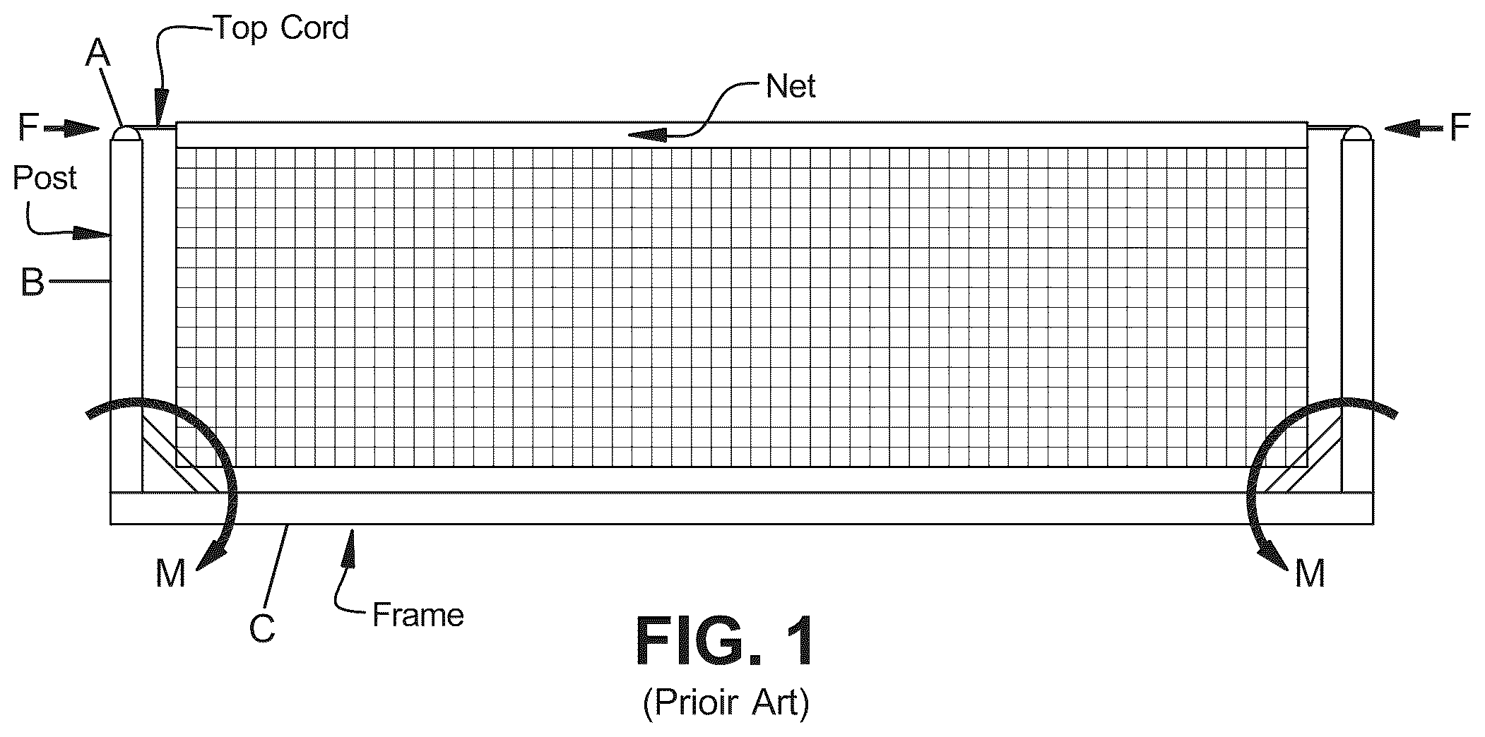 Patent US12551766 — Pickleball net — Figure 1