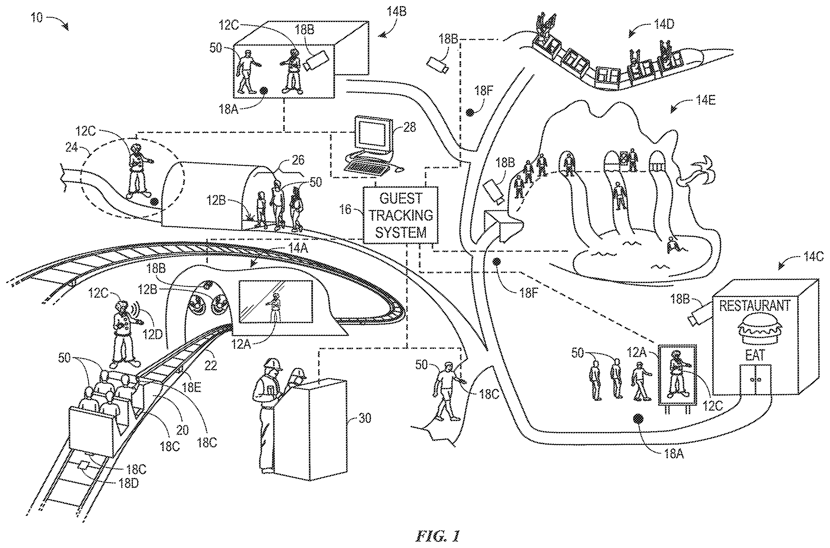 Patent US12551806 — Ride vehicle artificial intelligence entity systems and methods — Figure 1