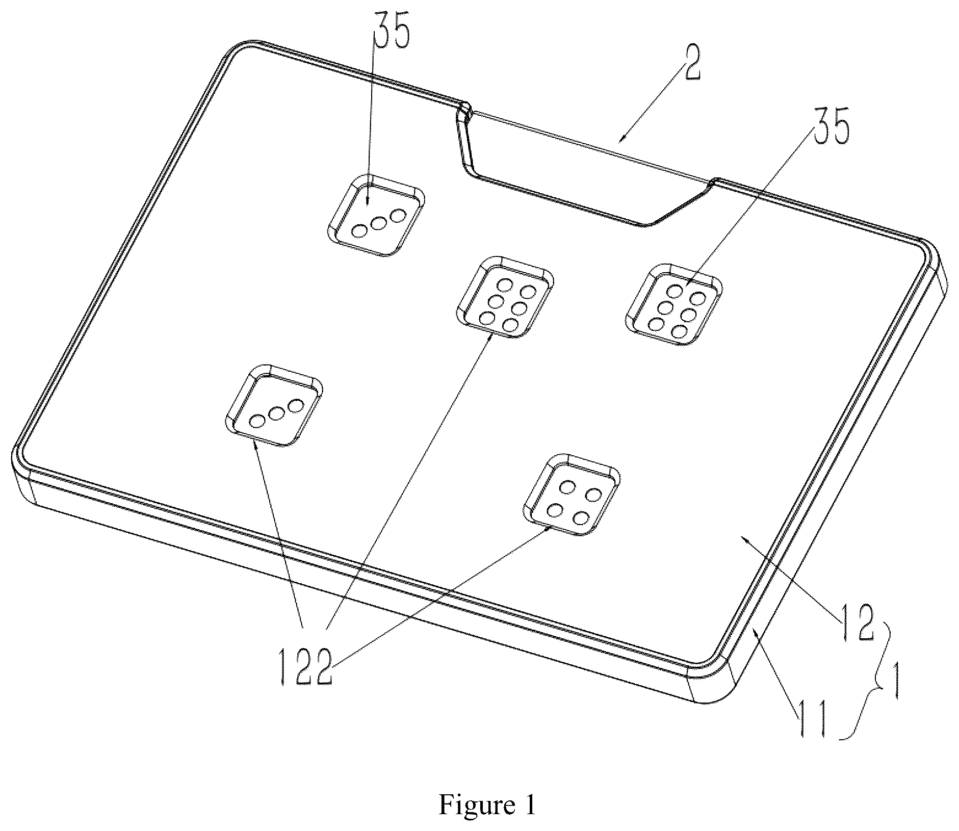 Patent US12551810 Figure 1 – Mechanical fidget toy and electronic equipment stand