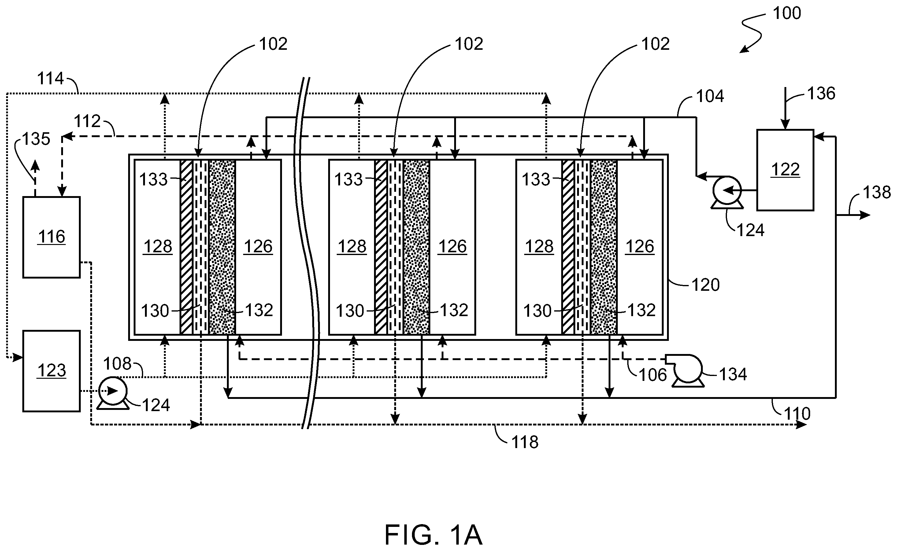 Patent US12551848 — Multi-stage permeate gap membrane distillation system and process — Figure 1