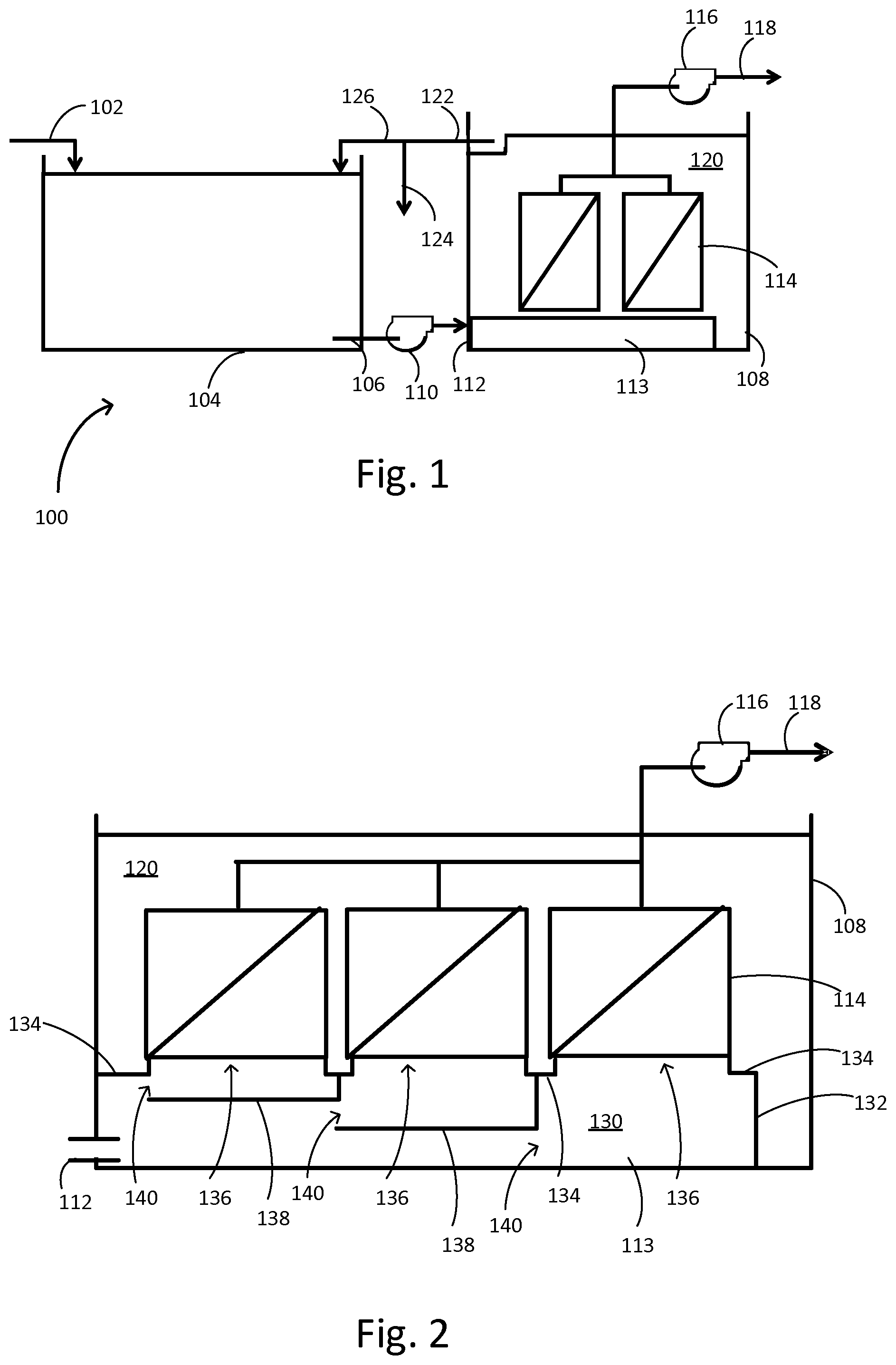 Patent US12551851 — Operation of immersed membrane using cross flow — Figure 1