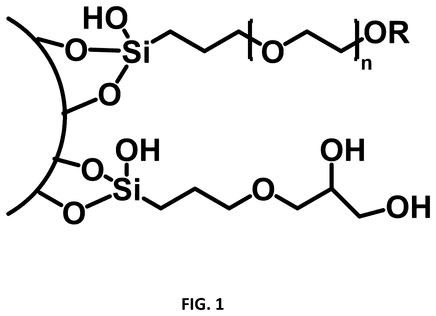 Patent US12551864 — Double surface modified porous material with minimized nonspecific interaction — Figure 1