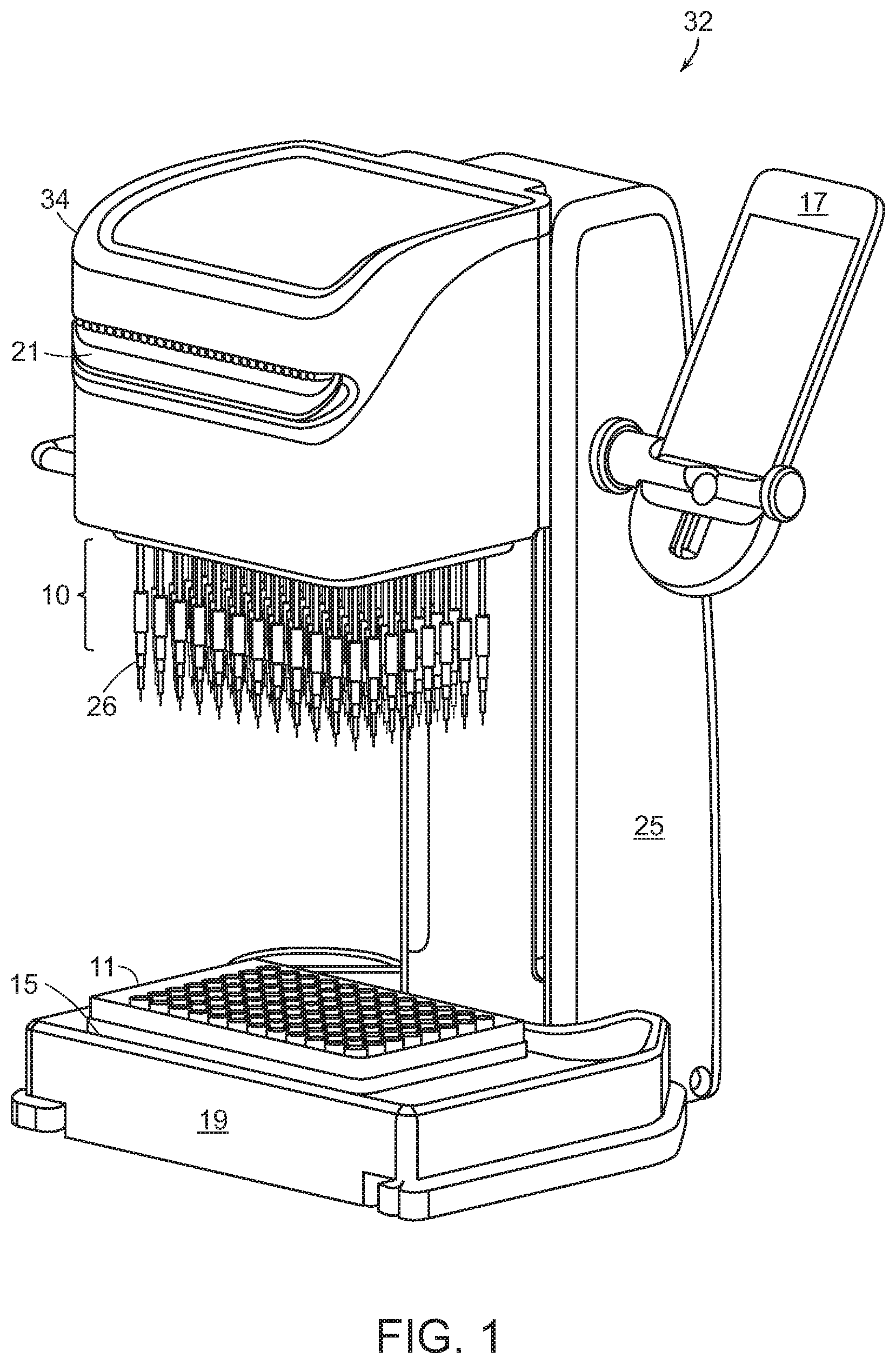 Patent US12551881 — Multichannel air displacement pipettor — Figure 1