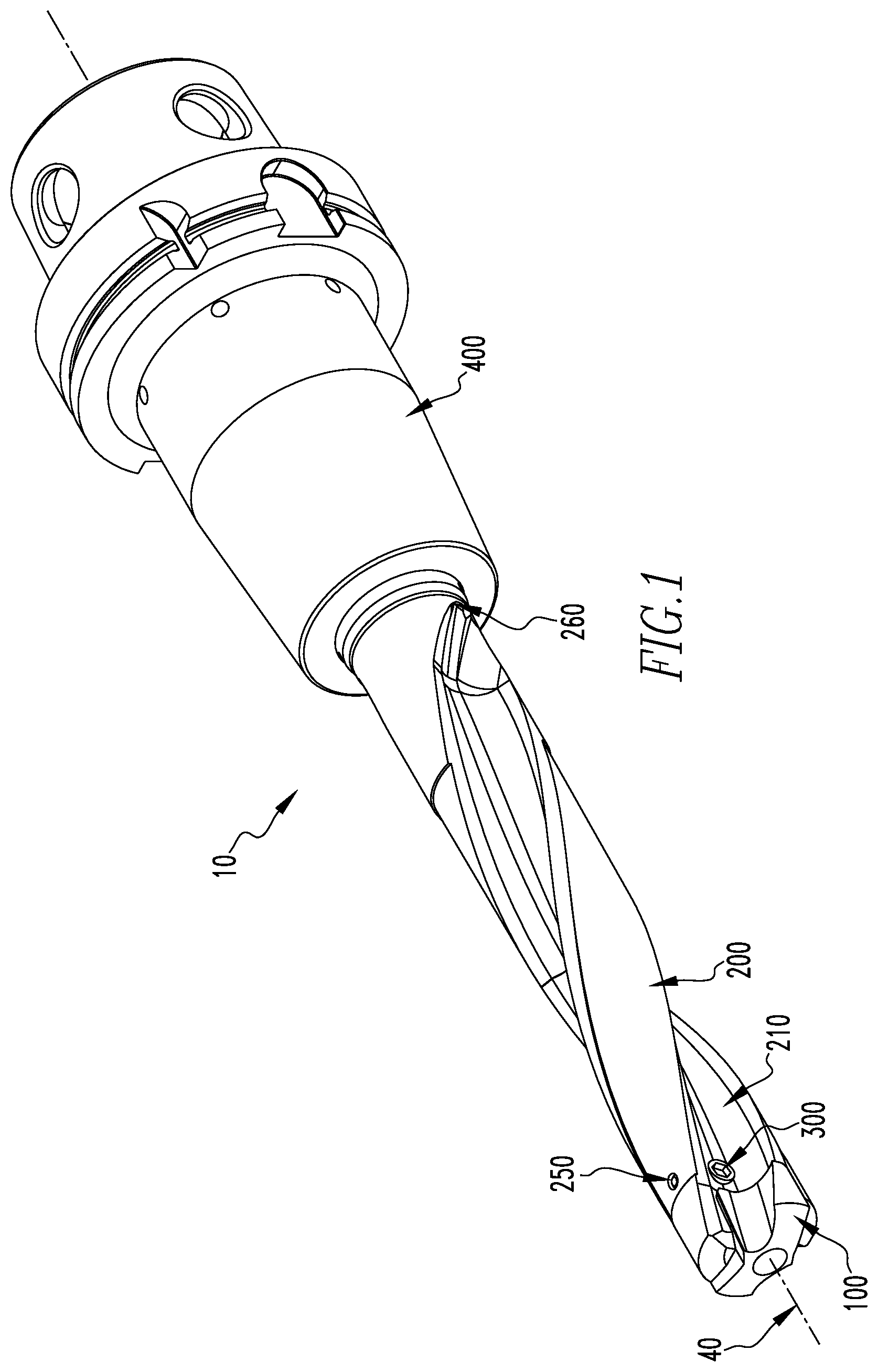 Patent US12551953 — Modular drill with cam clamping — Figure 1