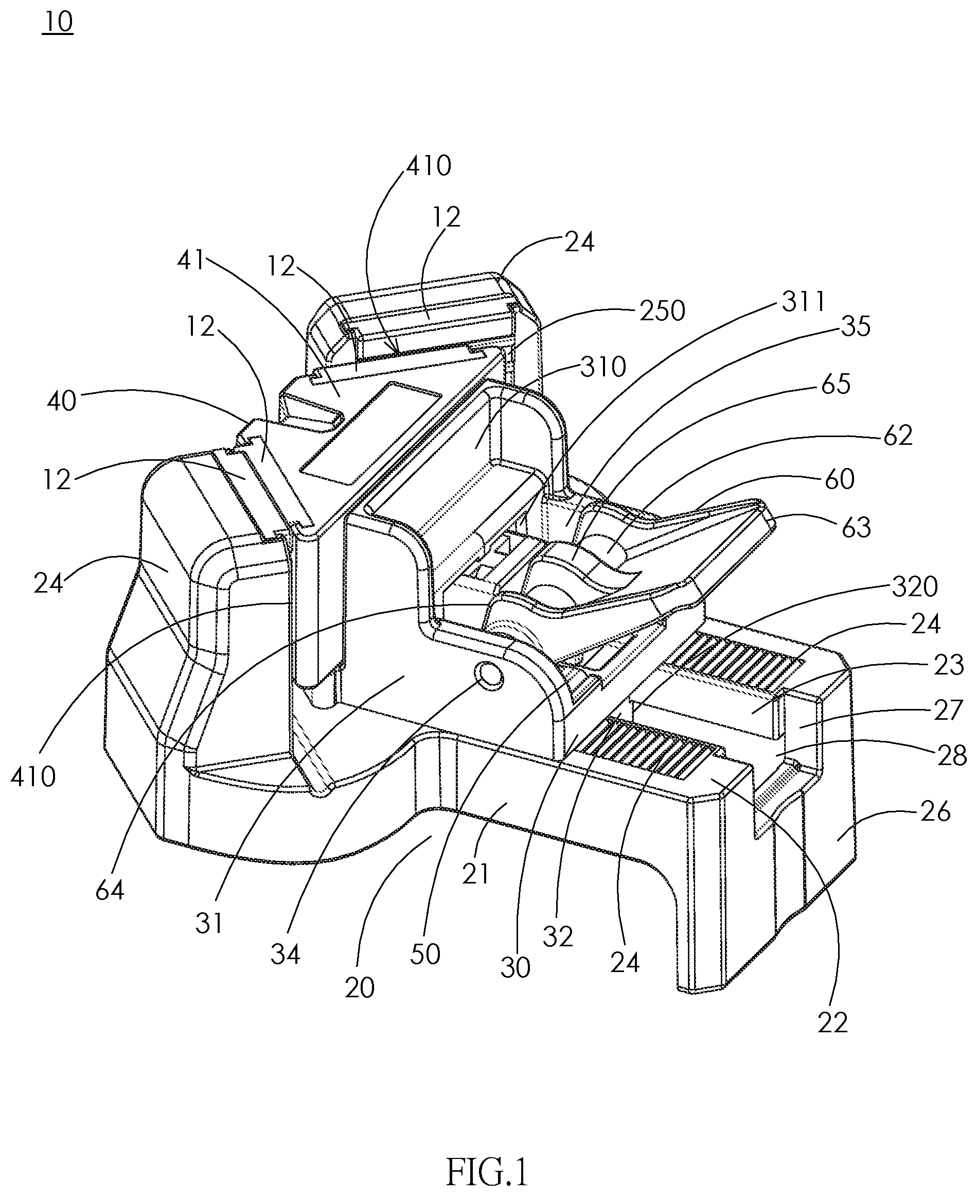Patent US12551987 — Corner clamp for woodworking — Figure 1
