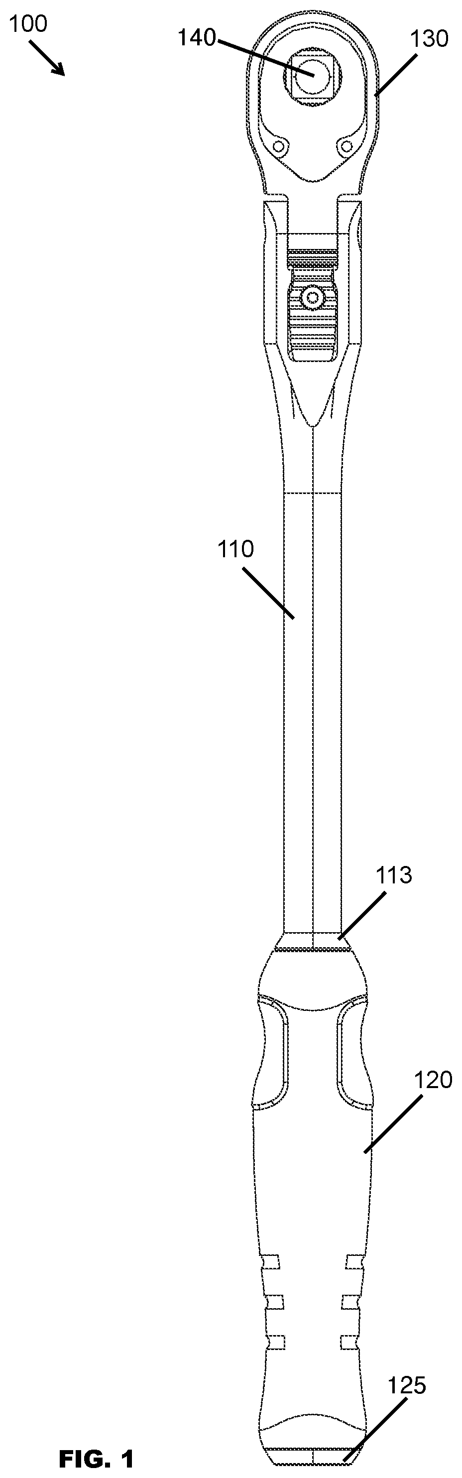 Patent US12551997 — Hand tool having interchangeable grip — Figure 1