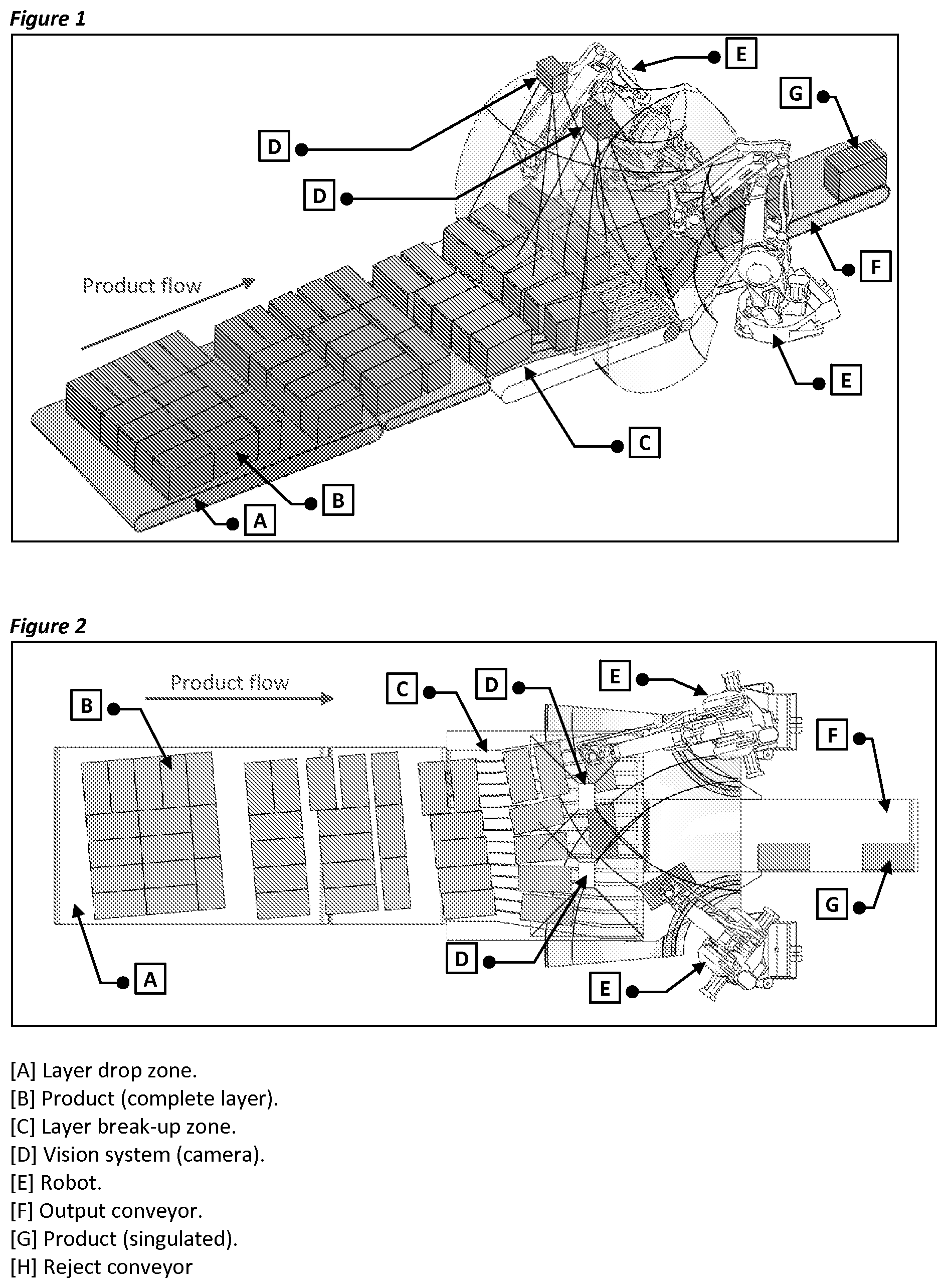 Patent US12552014 — Conveyor system with multiple robot singulators — Figure 1