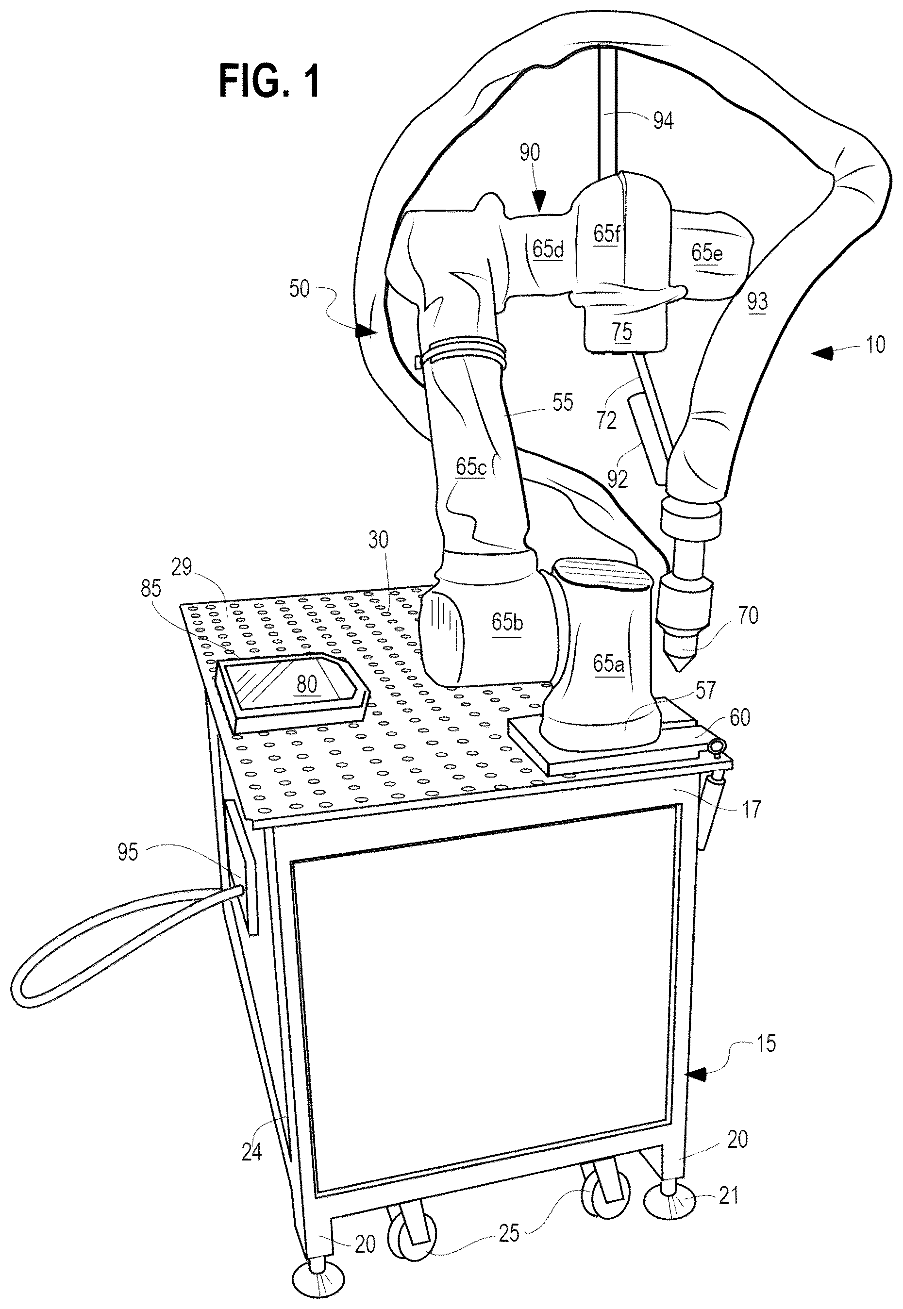 Patent US12552045 — Collaborative robot cutting system and method — Figure 1