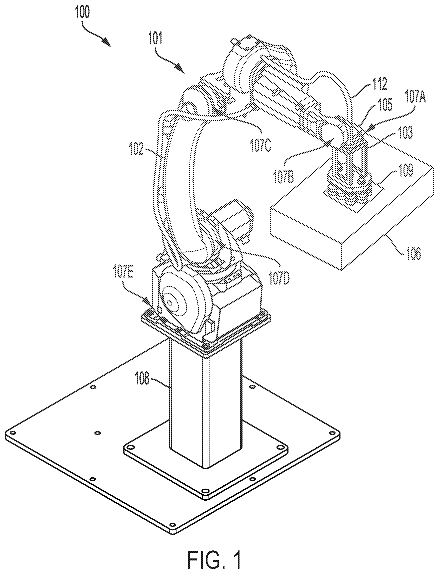 Patent US12552050 — Unidirectional valve for suction-based end effector of robotic arm — Figure 1