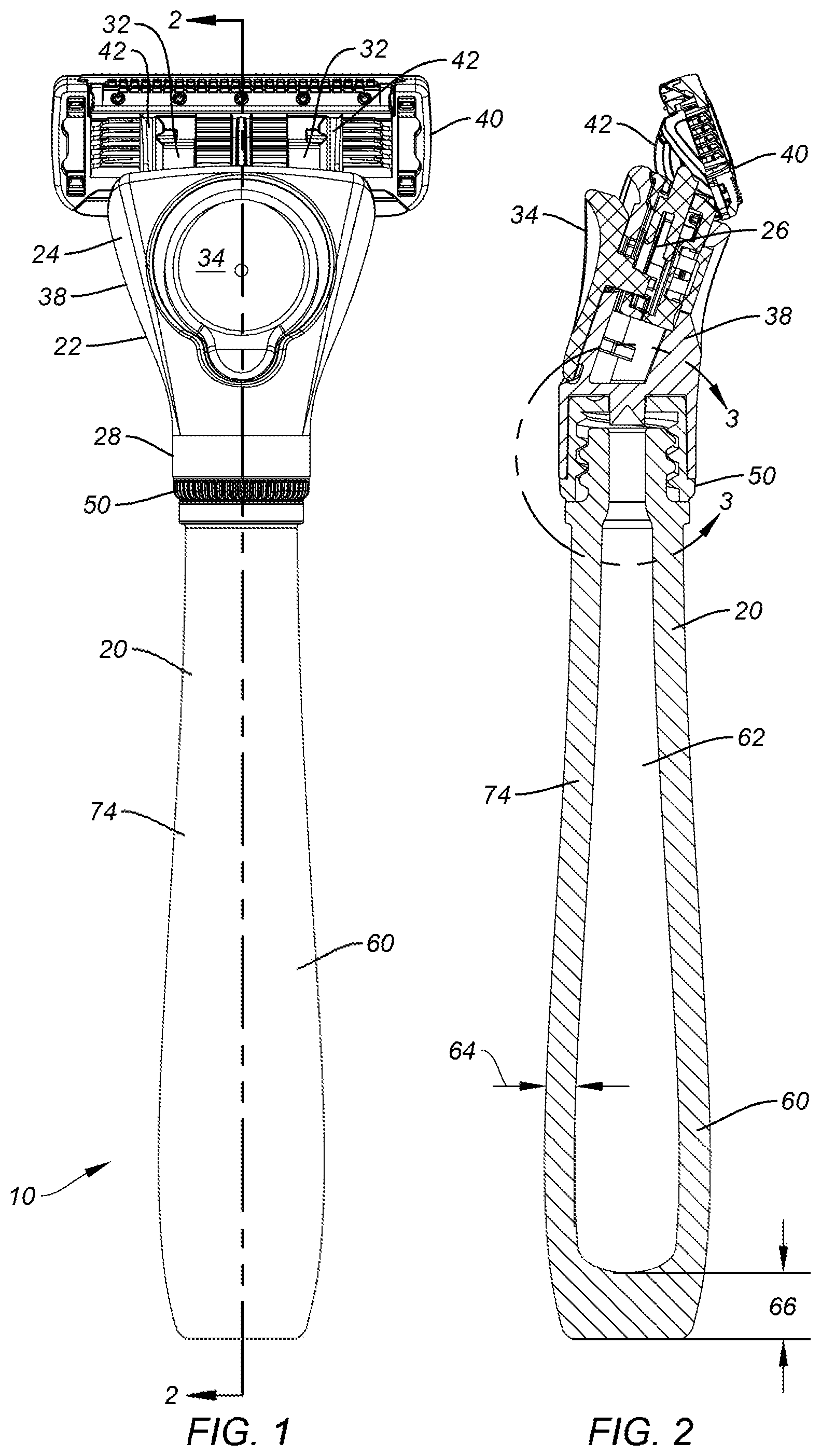 Patent US12552059 — Razor handle — Figure 1