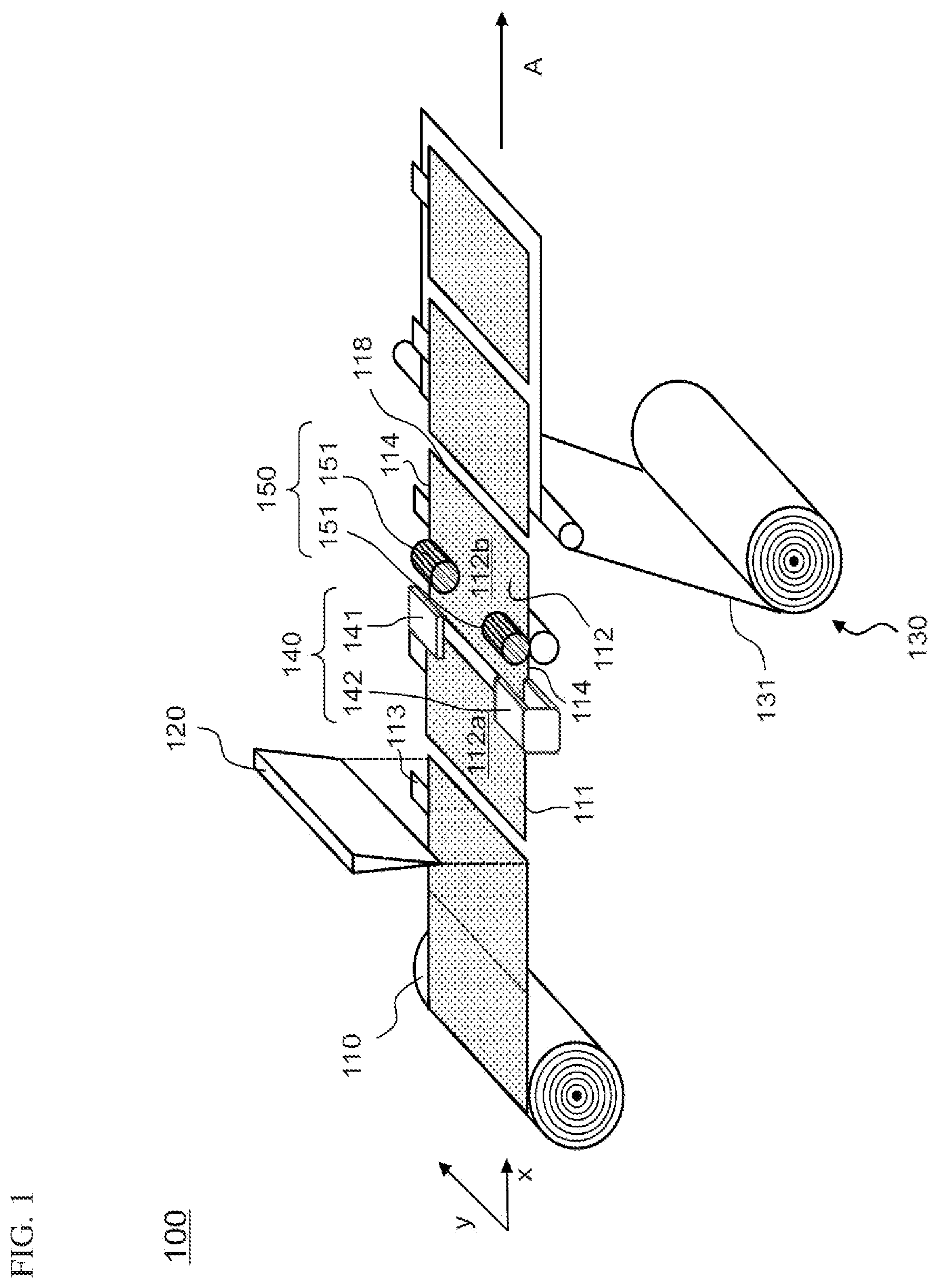 Patent US12552062 — Electrode manufacturing apparatus including electrode alignment unit and electrode assembly manufacturing apparatus — Figure 1