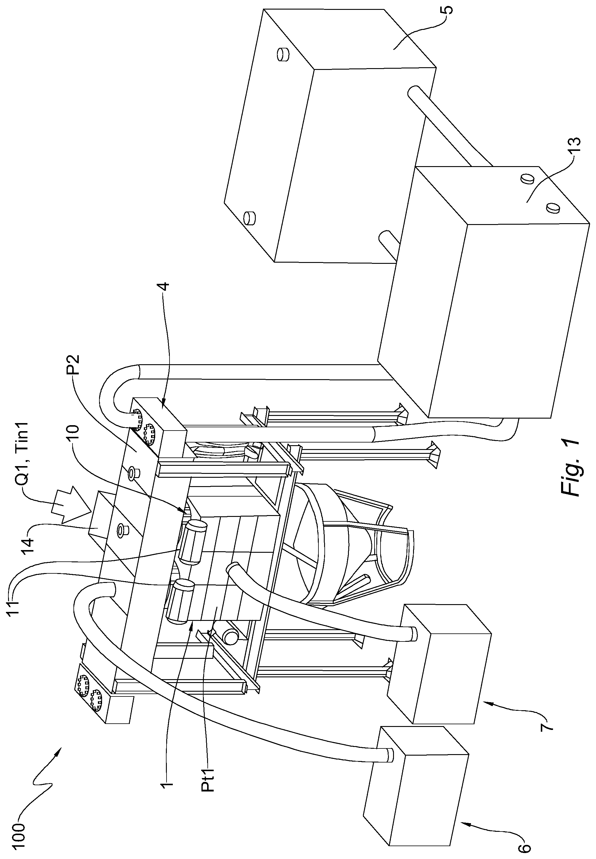 Patent US12552070 Figure 1 – Method and plant for cooling a mixture of ingredients of concrete