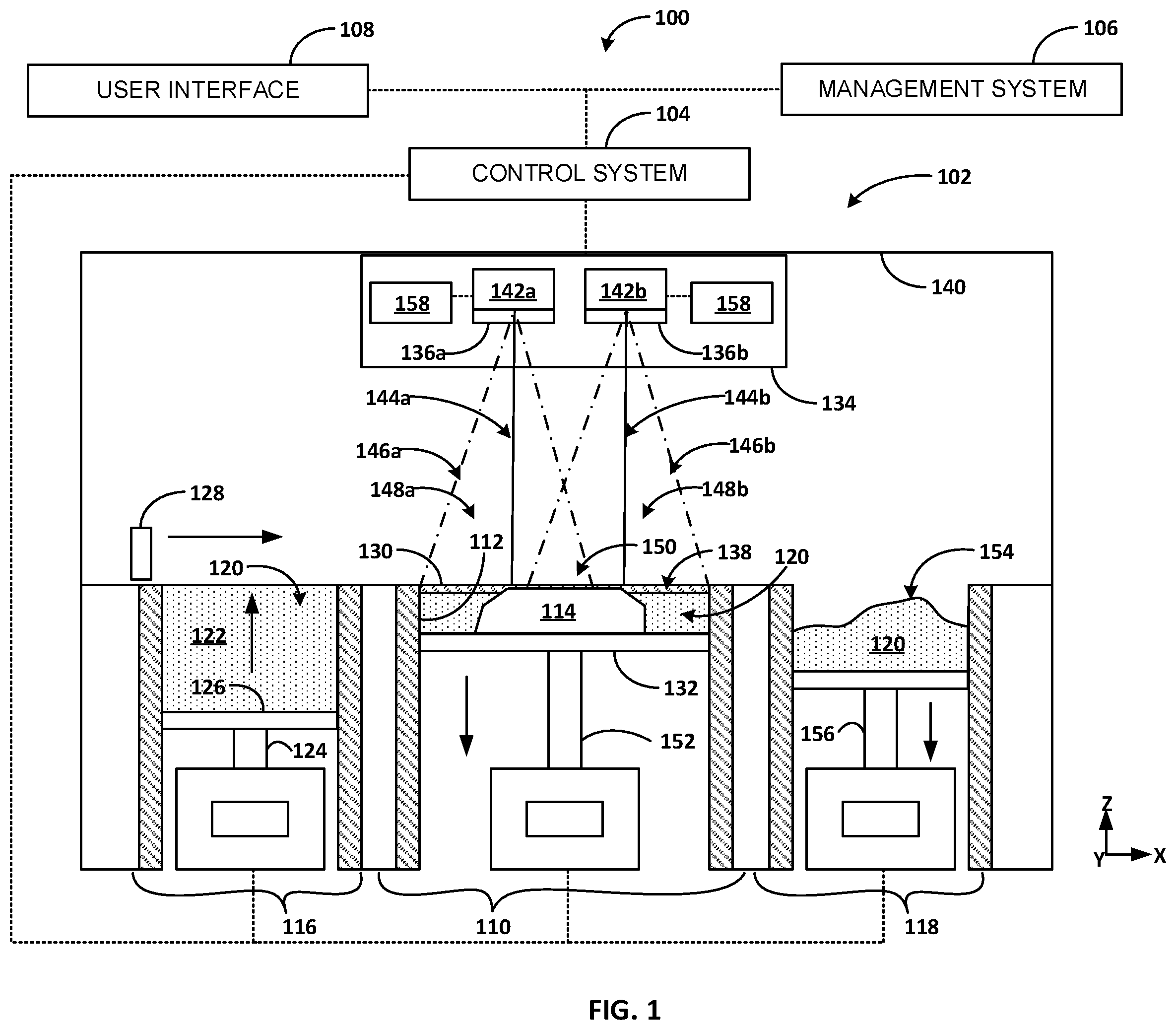 Patent US12552105 — Alignment of energy beams in additive manufacturing systems and machines — Figure 1