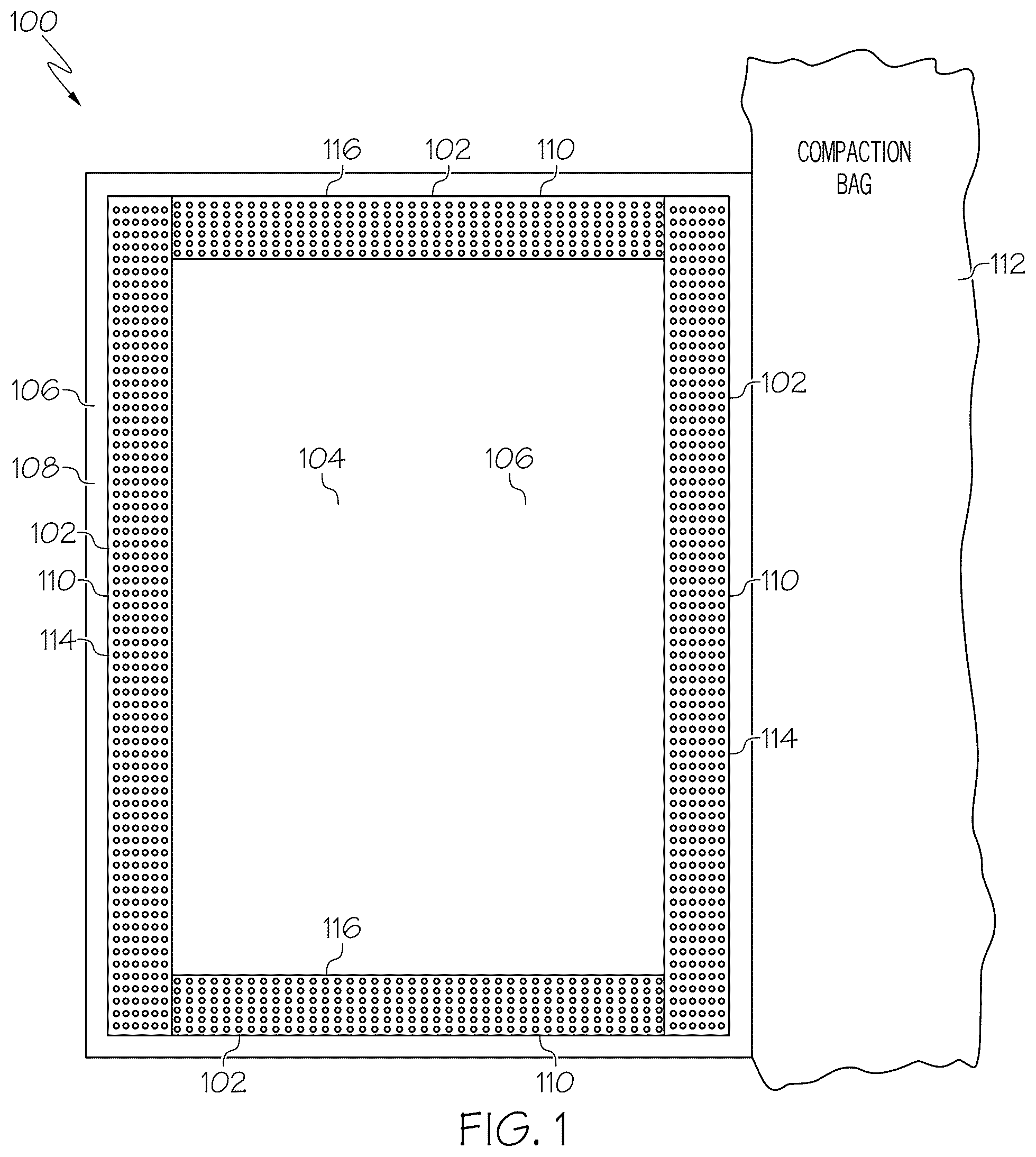 Patent US12552110 — Methods for fabrication of layups for composite honeycomb core sandwich structures and said composite honeycomb core sandwich structures — Figure 1