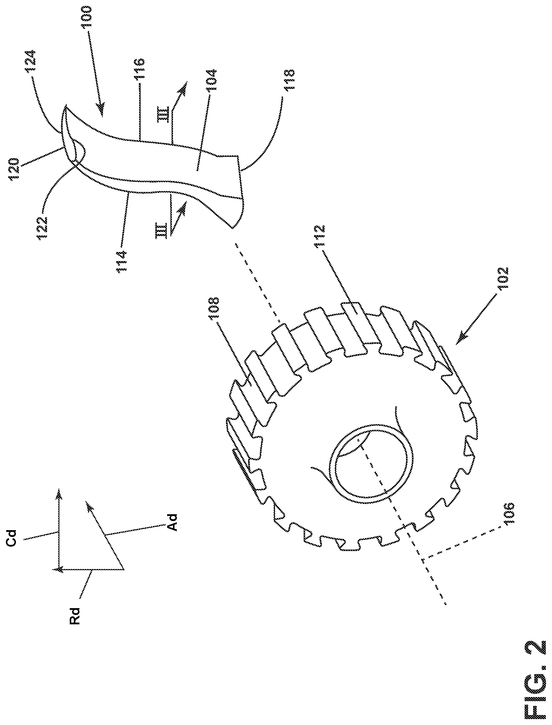 Patent US12552112 Figure 2 – Automated fiber placement assembly