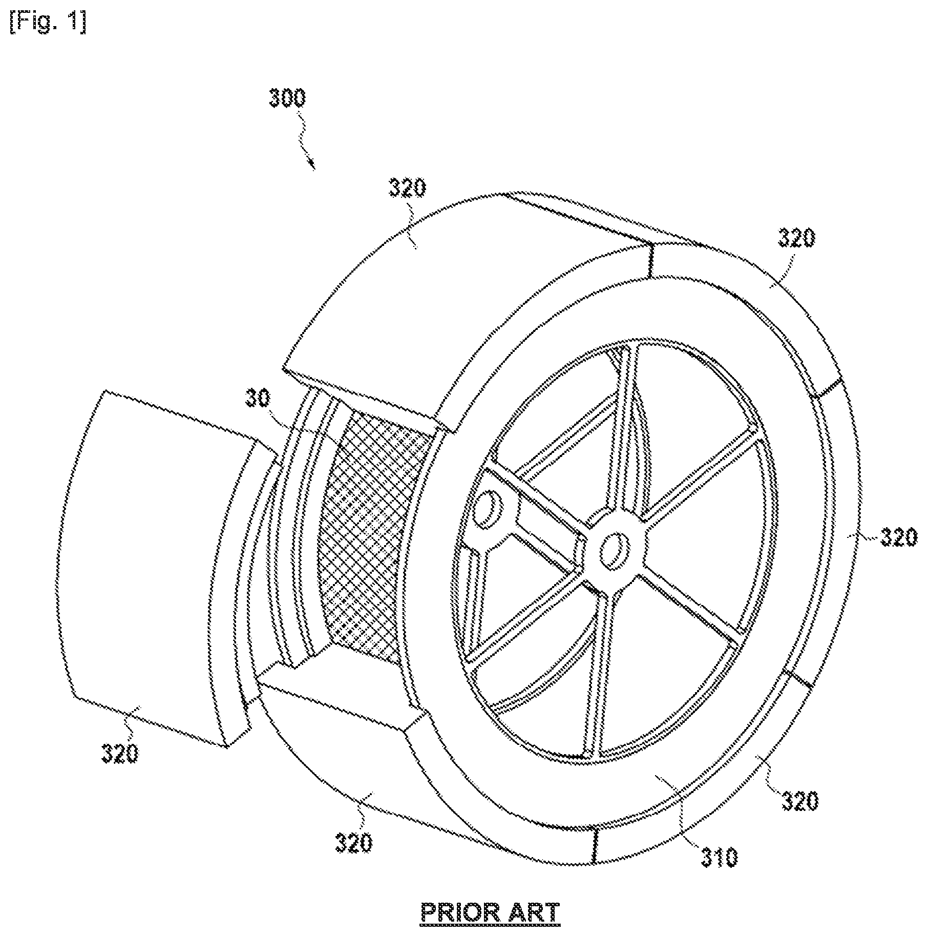 Patent US12552114 — RTM injection method and mould using symmetric anti-pinching sectors — Figure 1