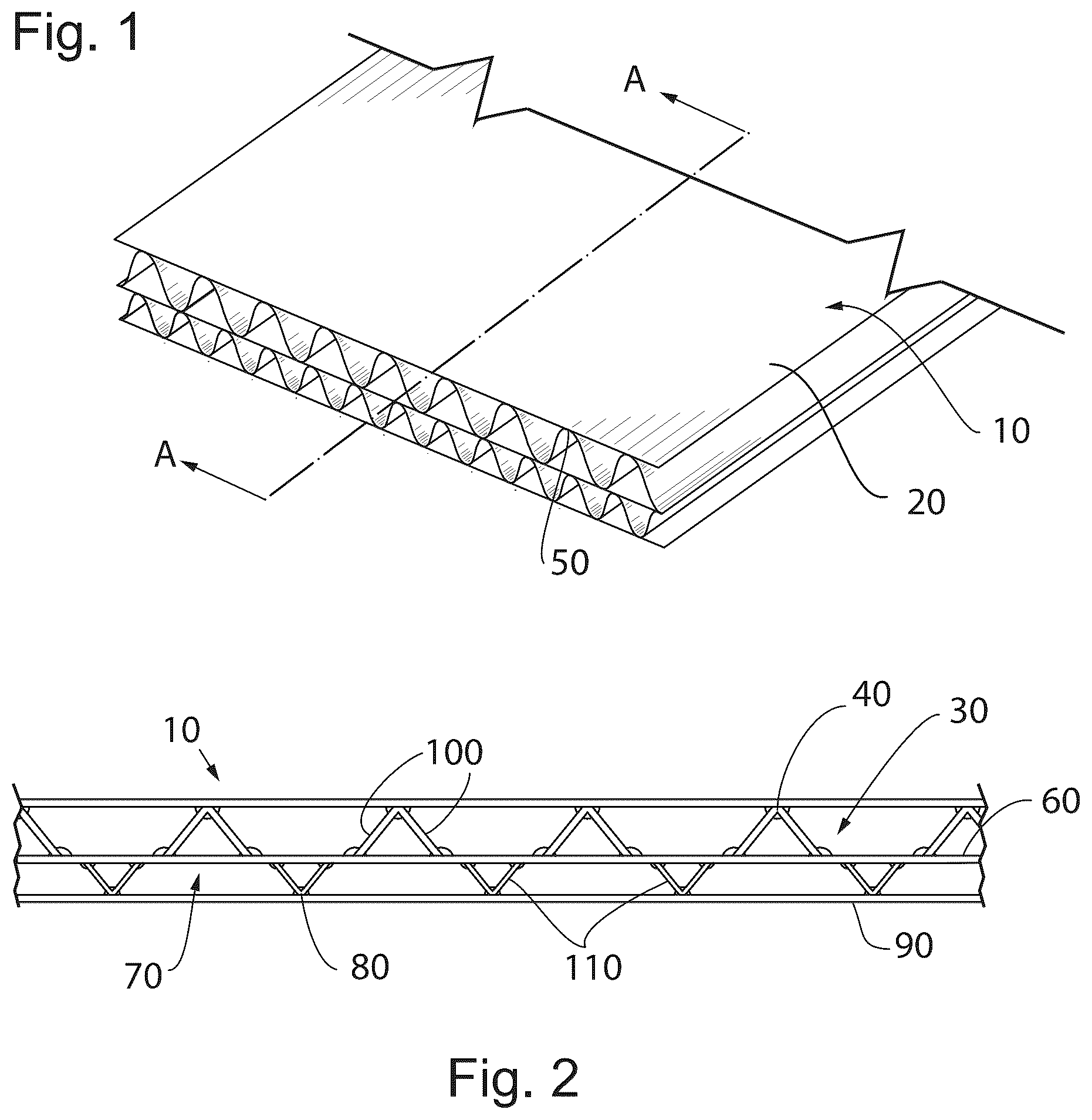 Patent US12552147 — Crease reinforced doublewall corrugated board — Figure 1