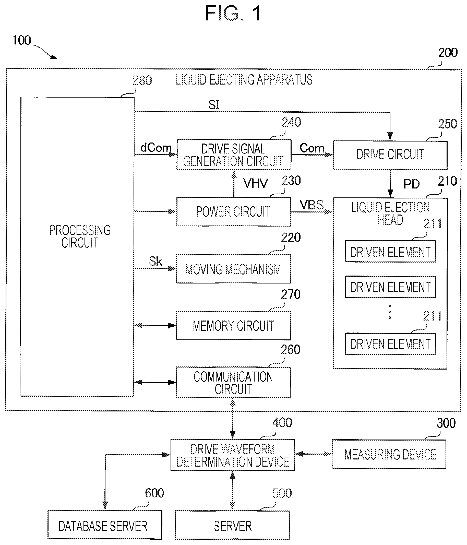 Patent US12552159 — Drive waveform determination method, drive waveform determination device, and storage medium — Figure 1