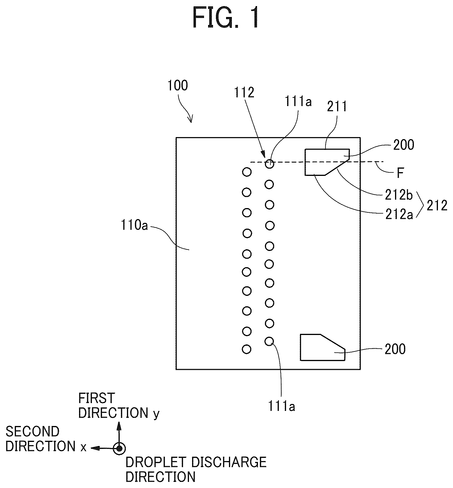 Patent US12552166 — Discharge head, discharge head unit, discharge apparatus, and printer — Figure 1