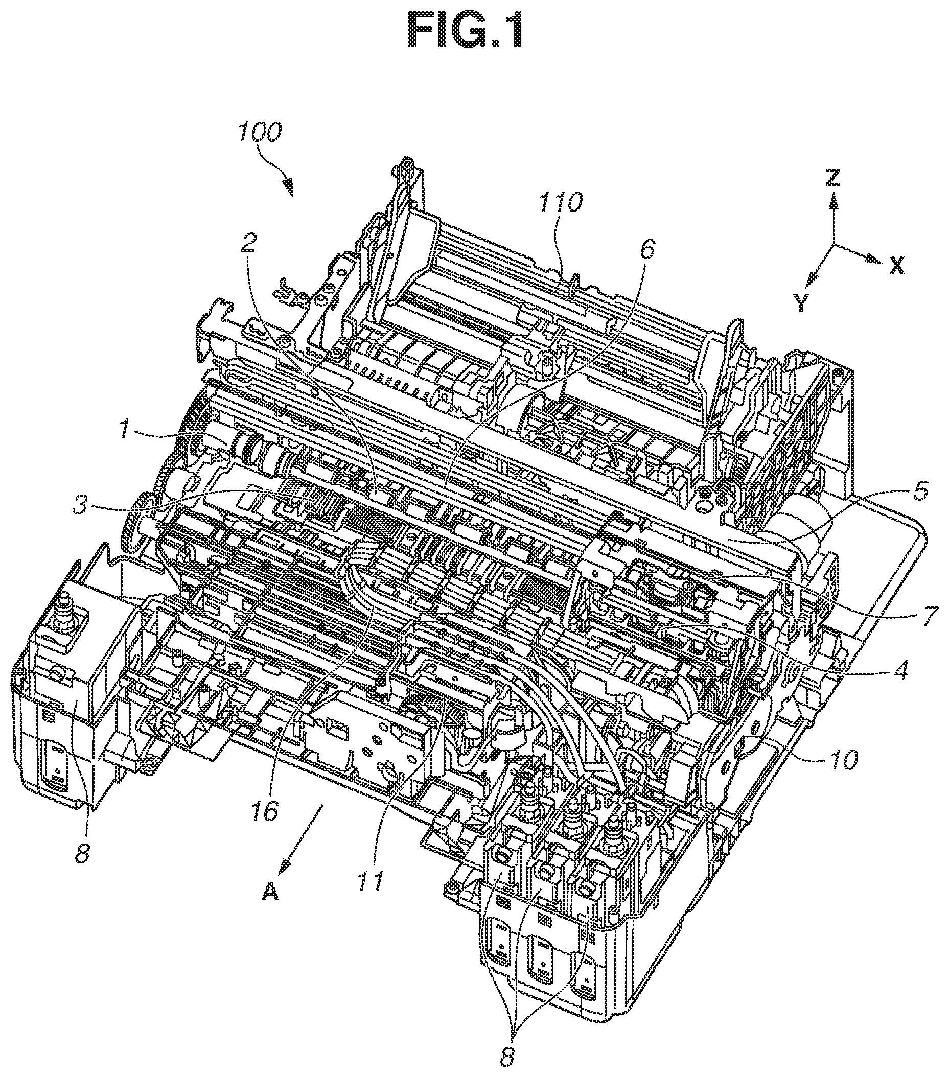Patent US12552173 Figure 1 – Liquid storage container and liquid ejection apparatus