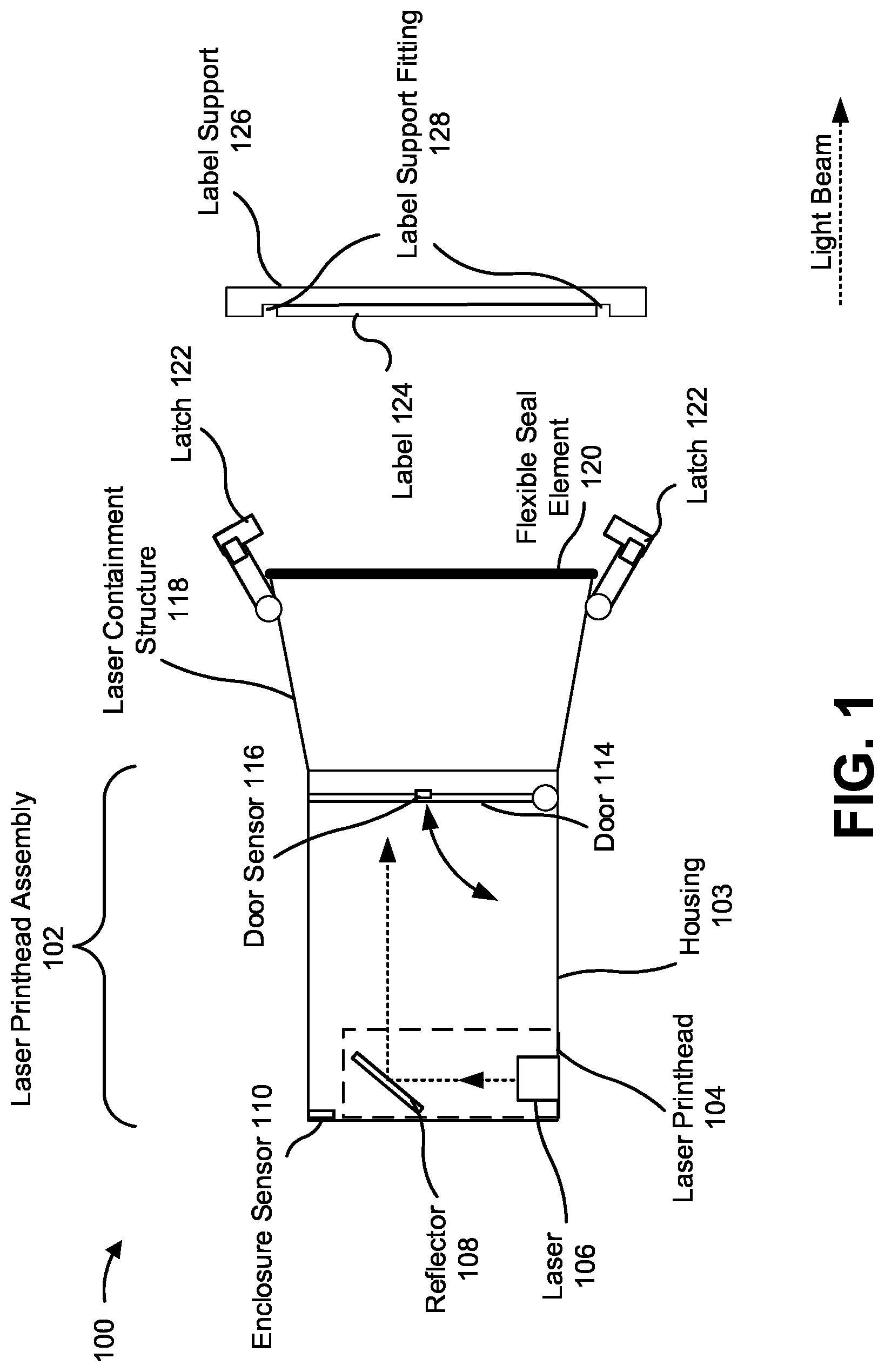 Patent US12552189 — Laser containment structure for a laser printhead — Figure 1