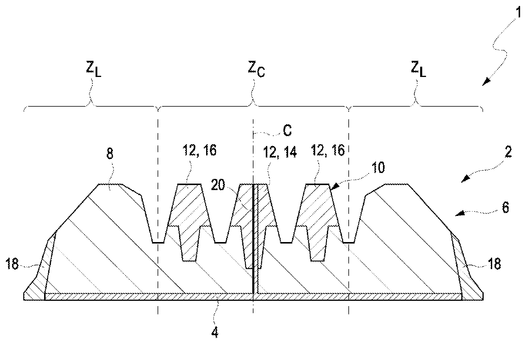 Patent US12552201 — Pneumatic tire — Figure 1