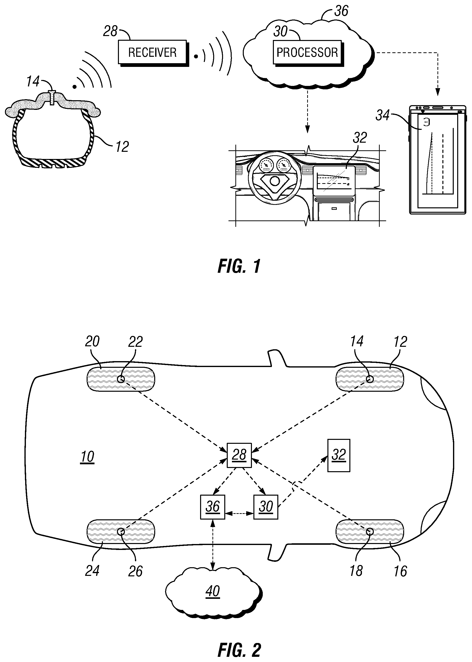 Patent US12552206 — Slow leak detection system for vehicle tires — Figure 1