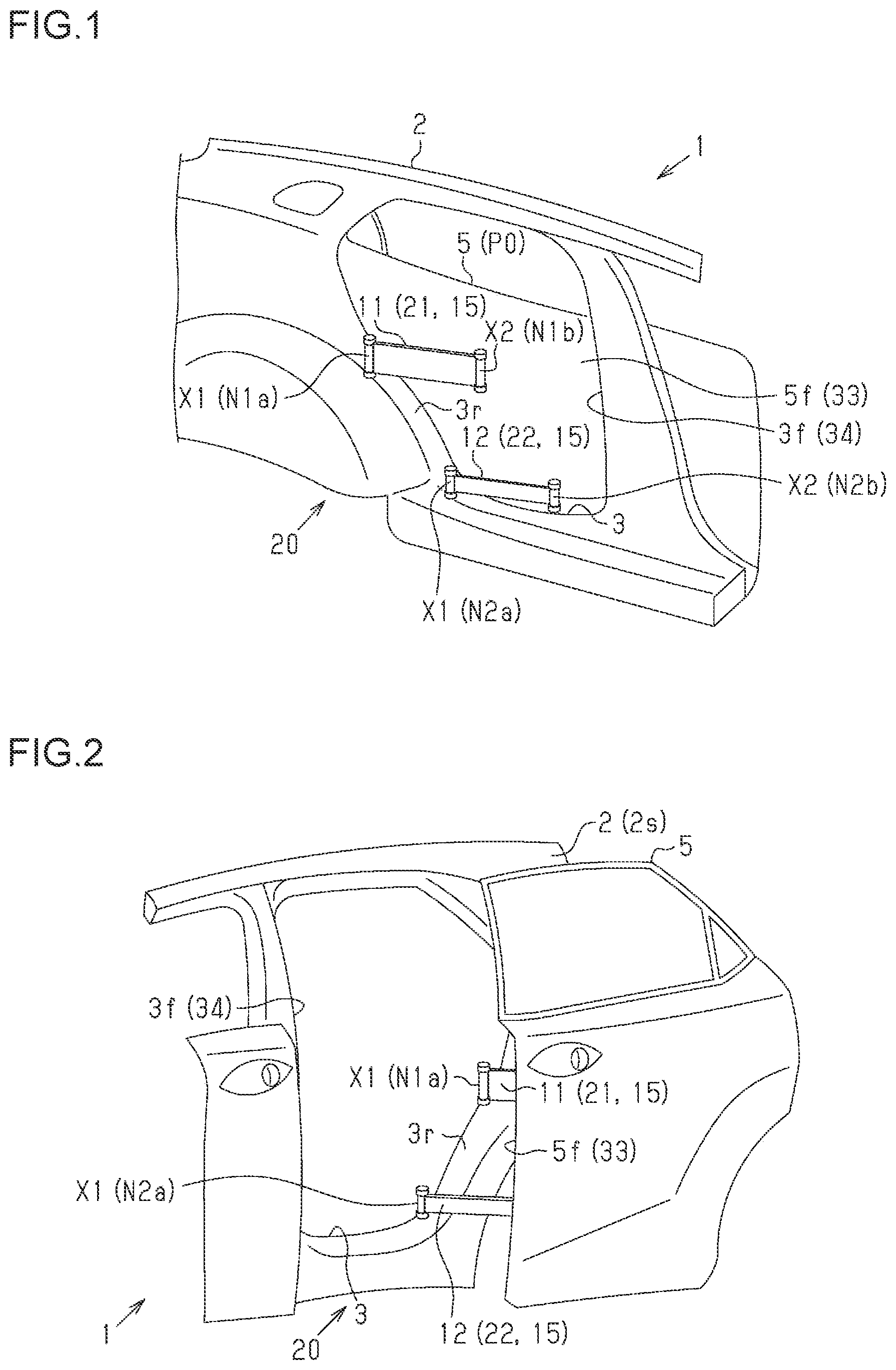 Patent US12552232 — Vehicle door device — Figure 1