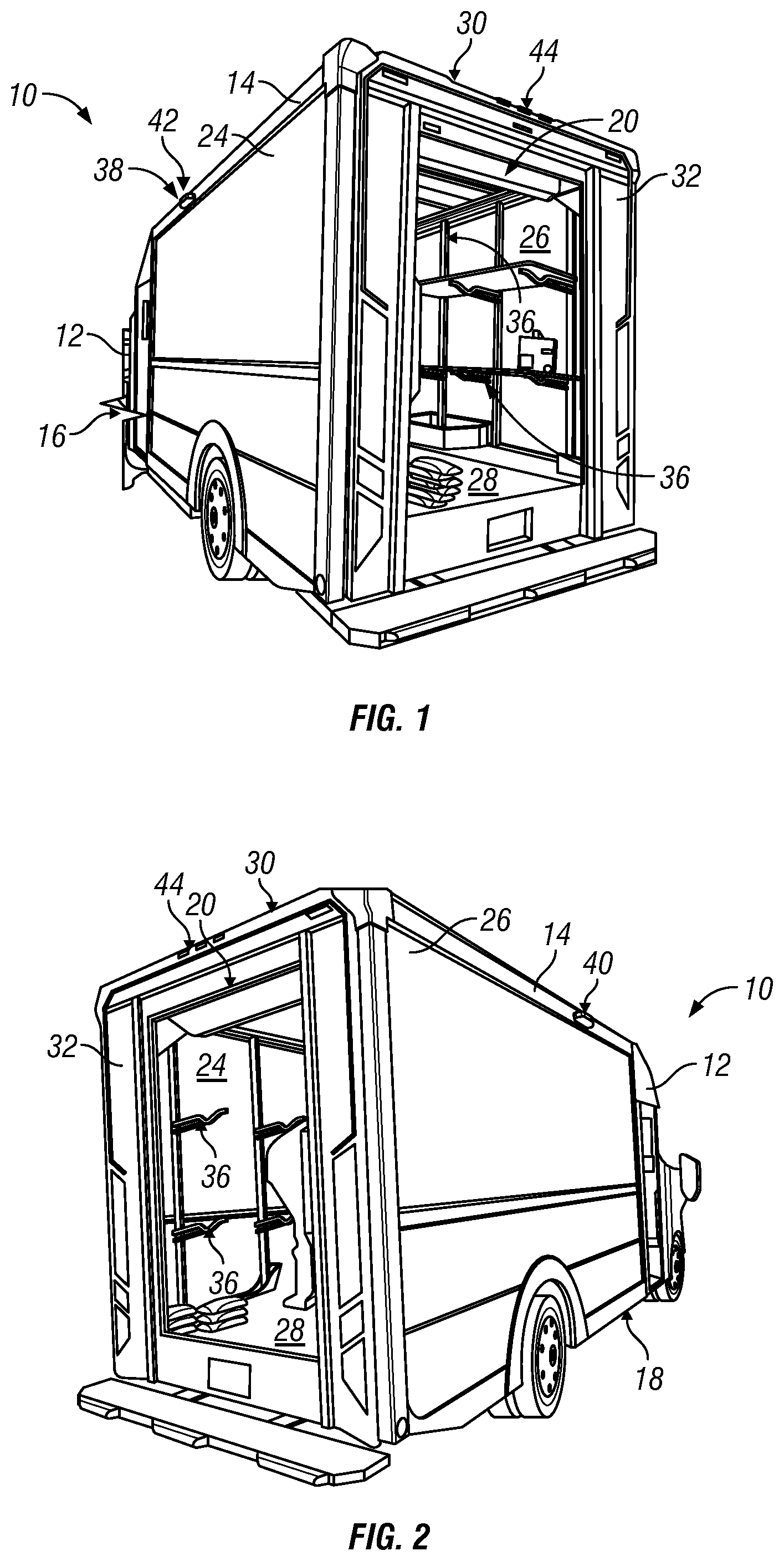 Patent US12552233 Figure 1 – Delivery vehicle