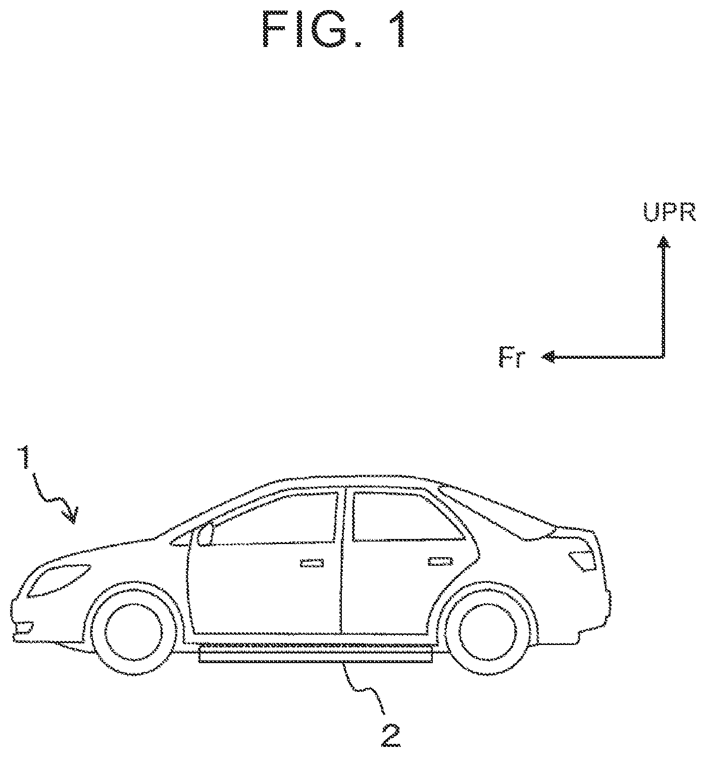 Patent US12552237 Figure 1 – Vehicle mounting structure of battery pack