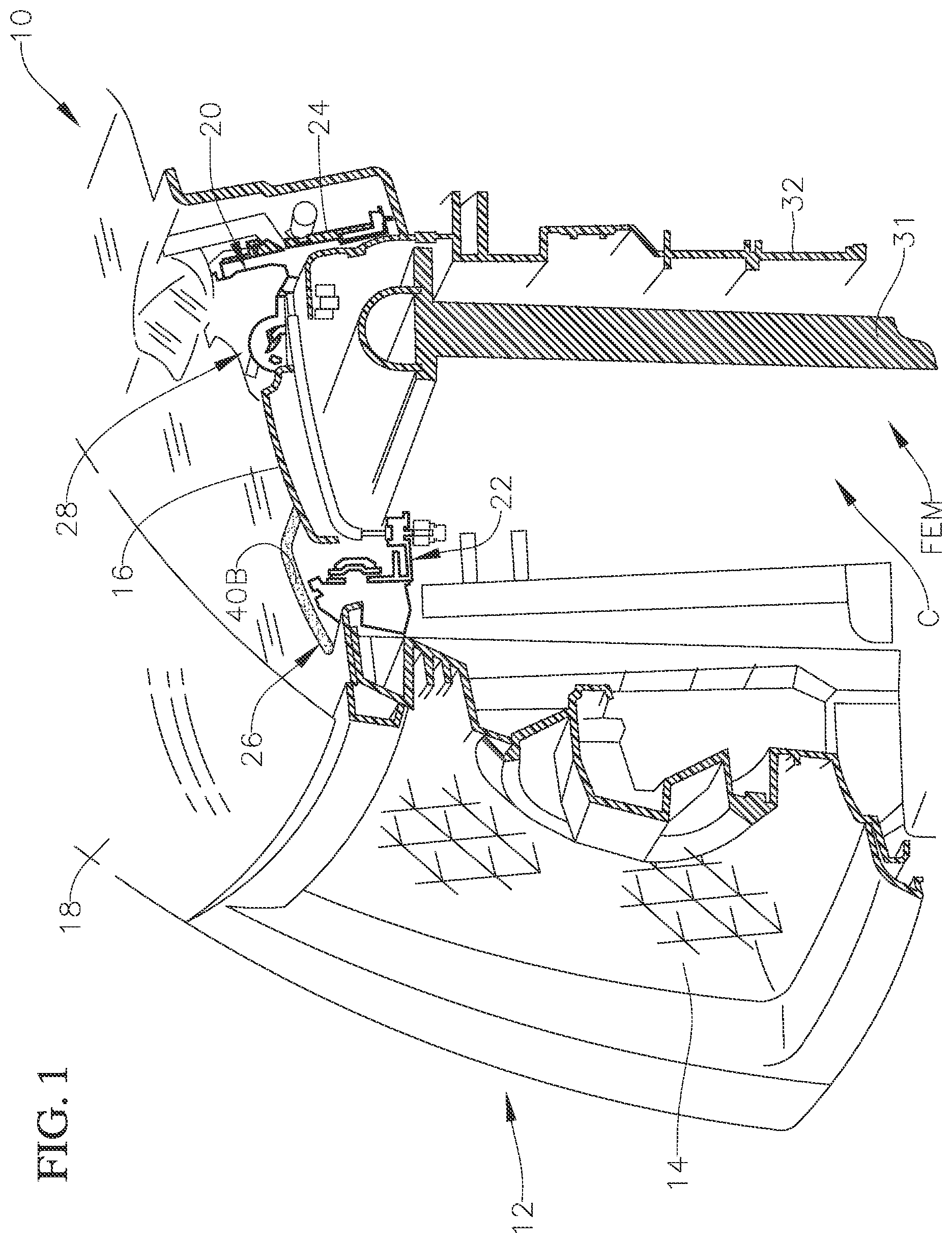 Patent US12552242 — Vehicle front end assembly — Figure 1