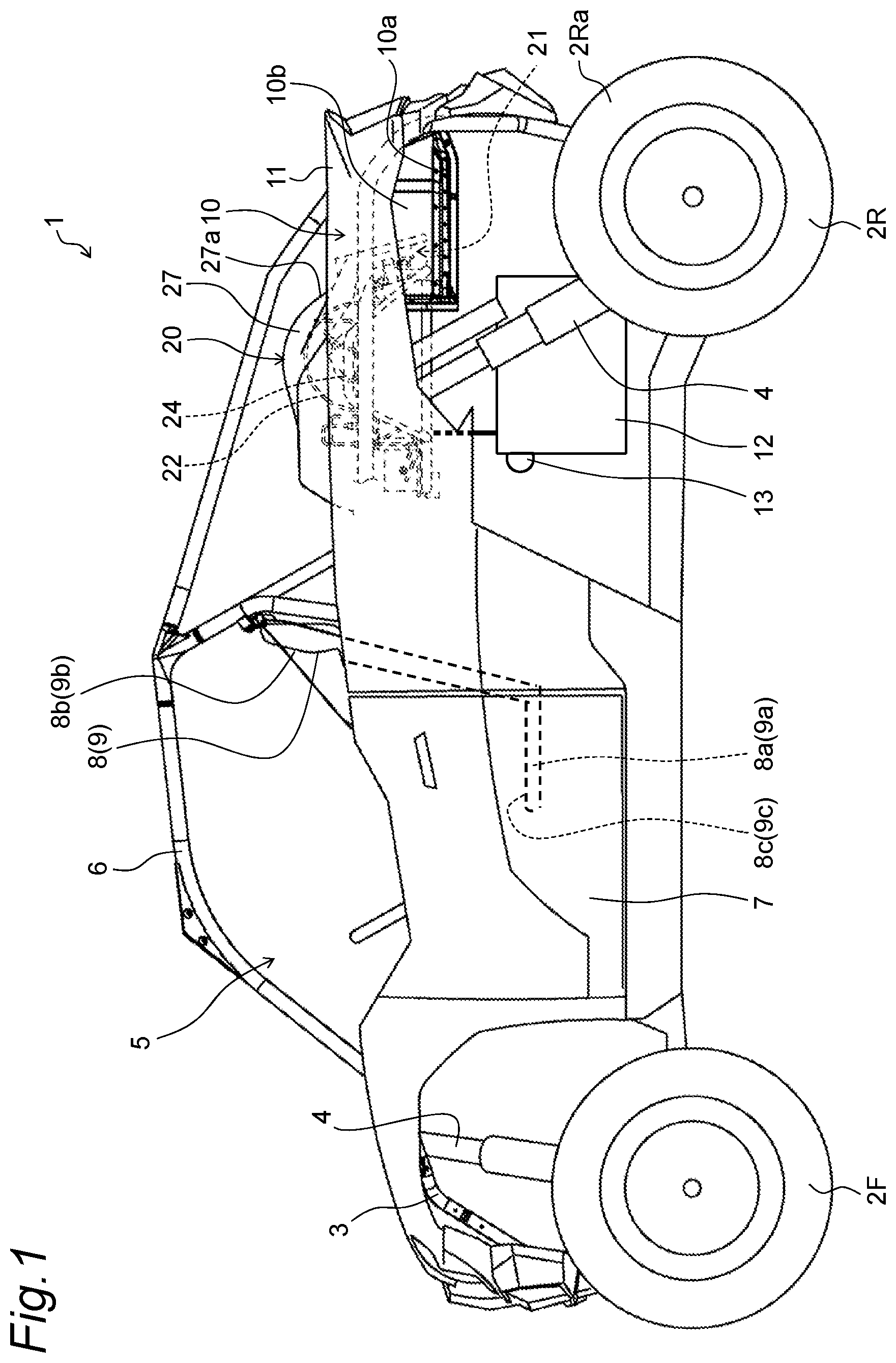 Patent US12552245 Figure 1 – Vehicle