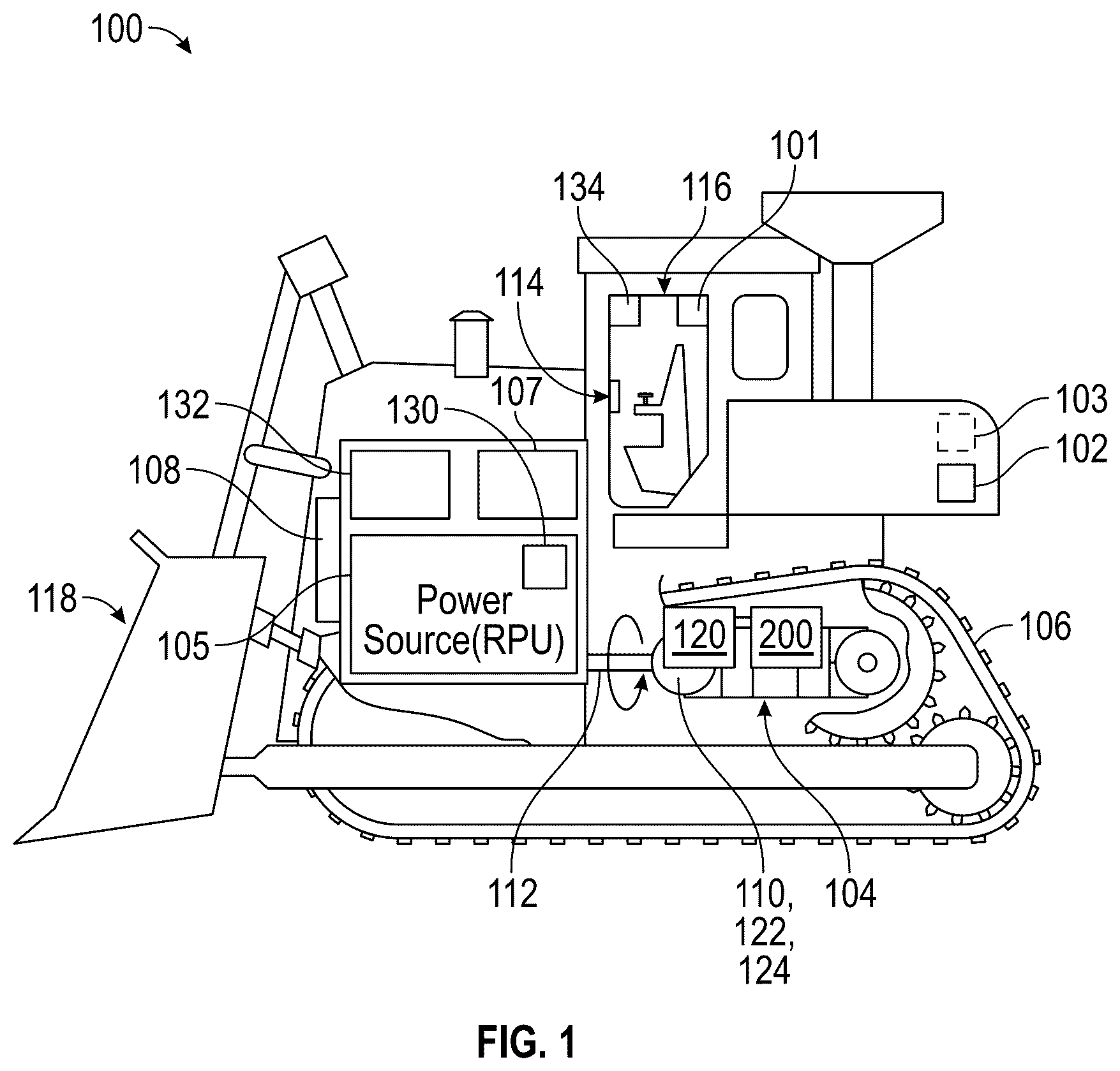 Patent US12552257 — Battery swapping control system for mobile electric machine — Figure 1