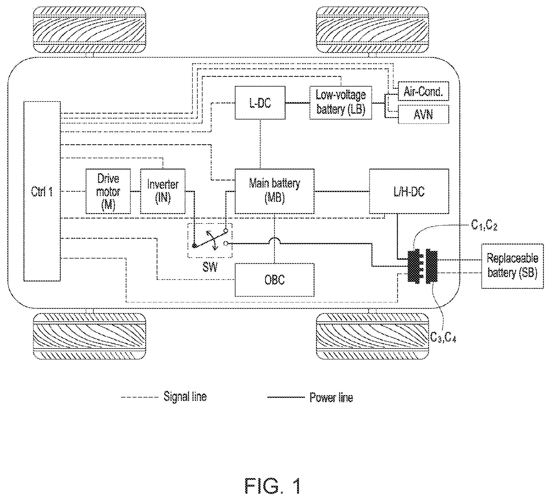 Patent US12552265 — Method of controlling driving of a plurality of mobility devices connected by a pivot mechanism — Figure 1