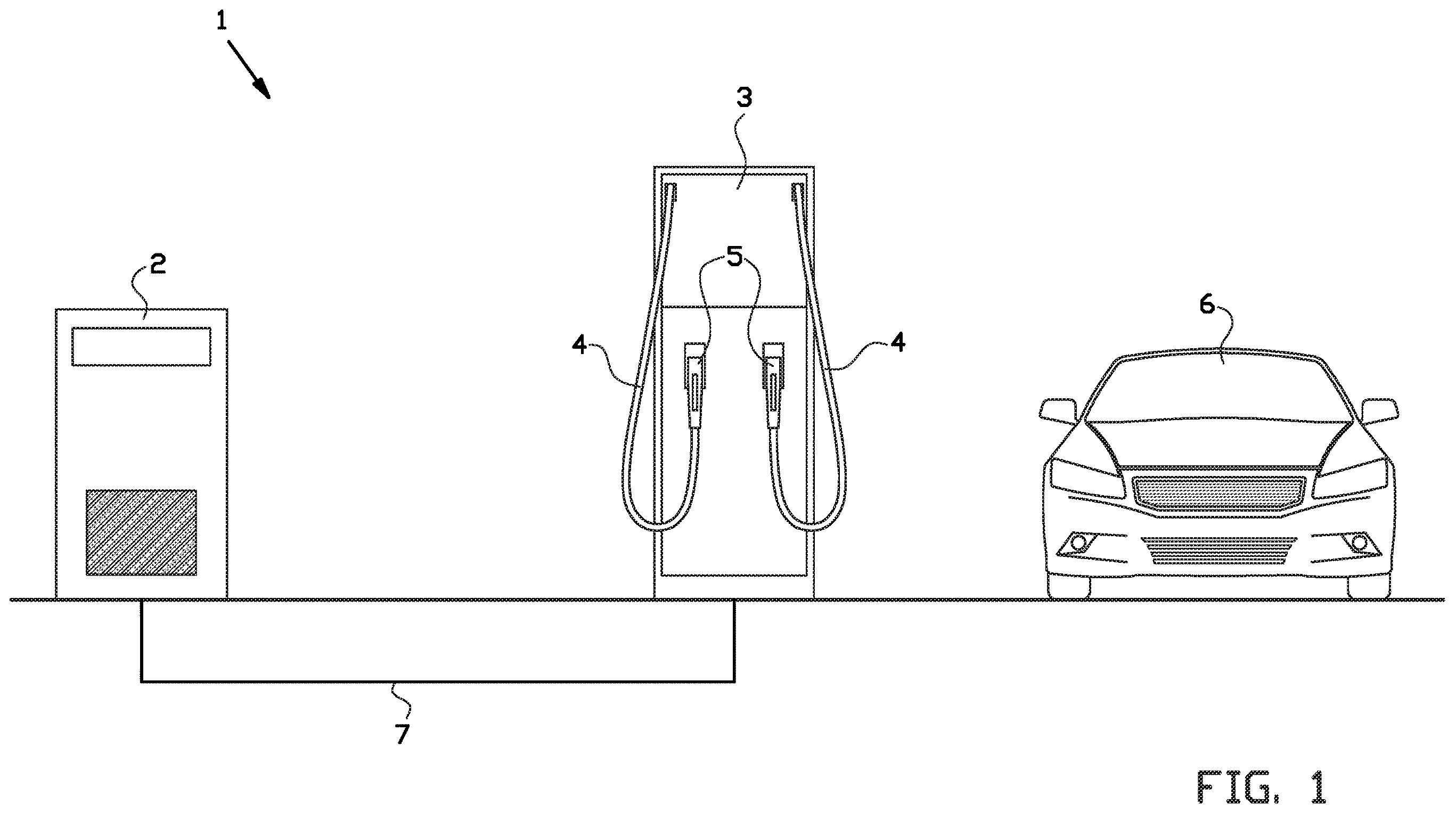 Patent US12552272 — Electric vehicle charging arrangement and method for charging an electric vehicle — Figure 1