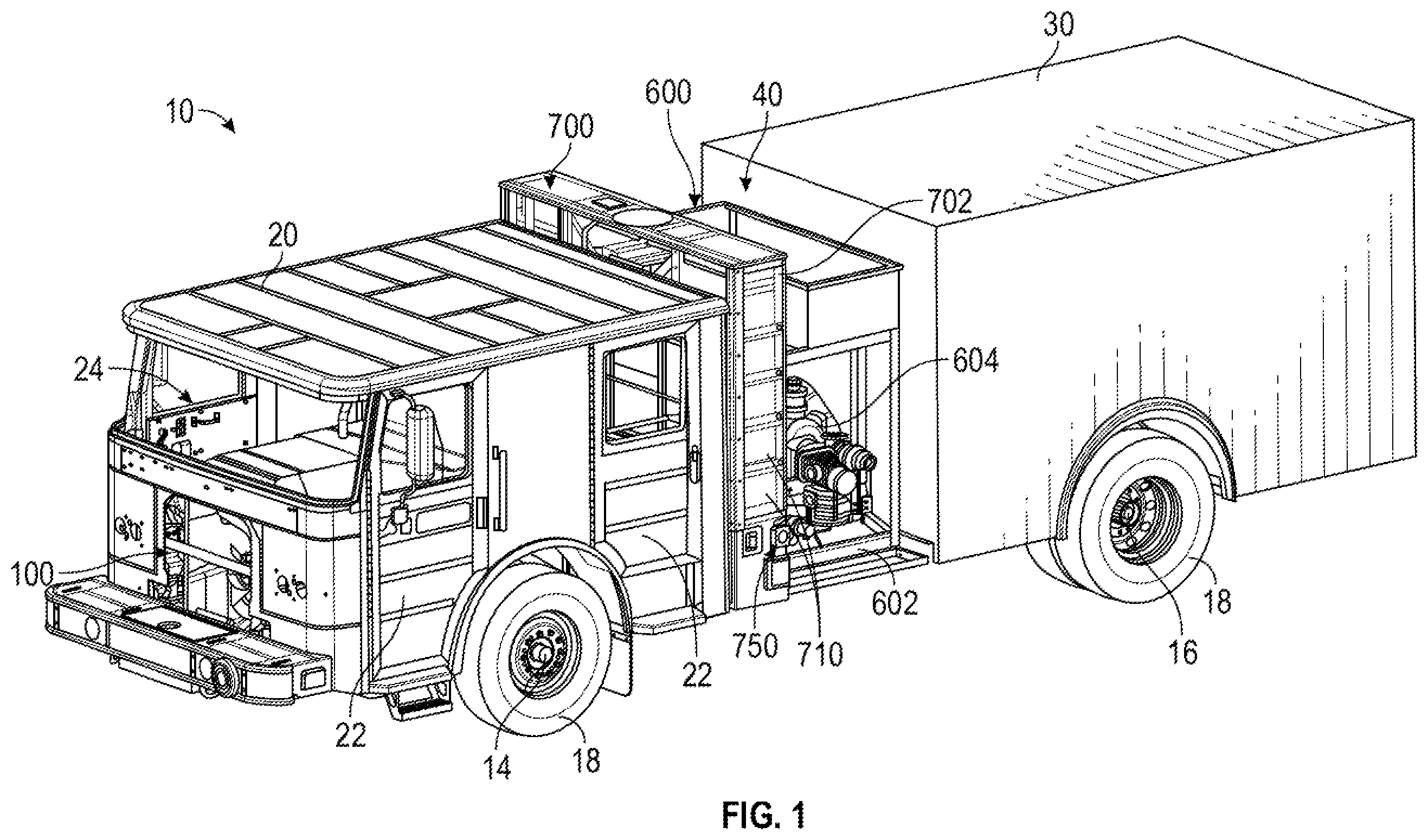 Patent US12552278 — Charging system for a fire fighting vehicle — Figure 1